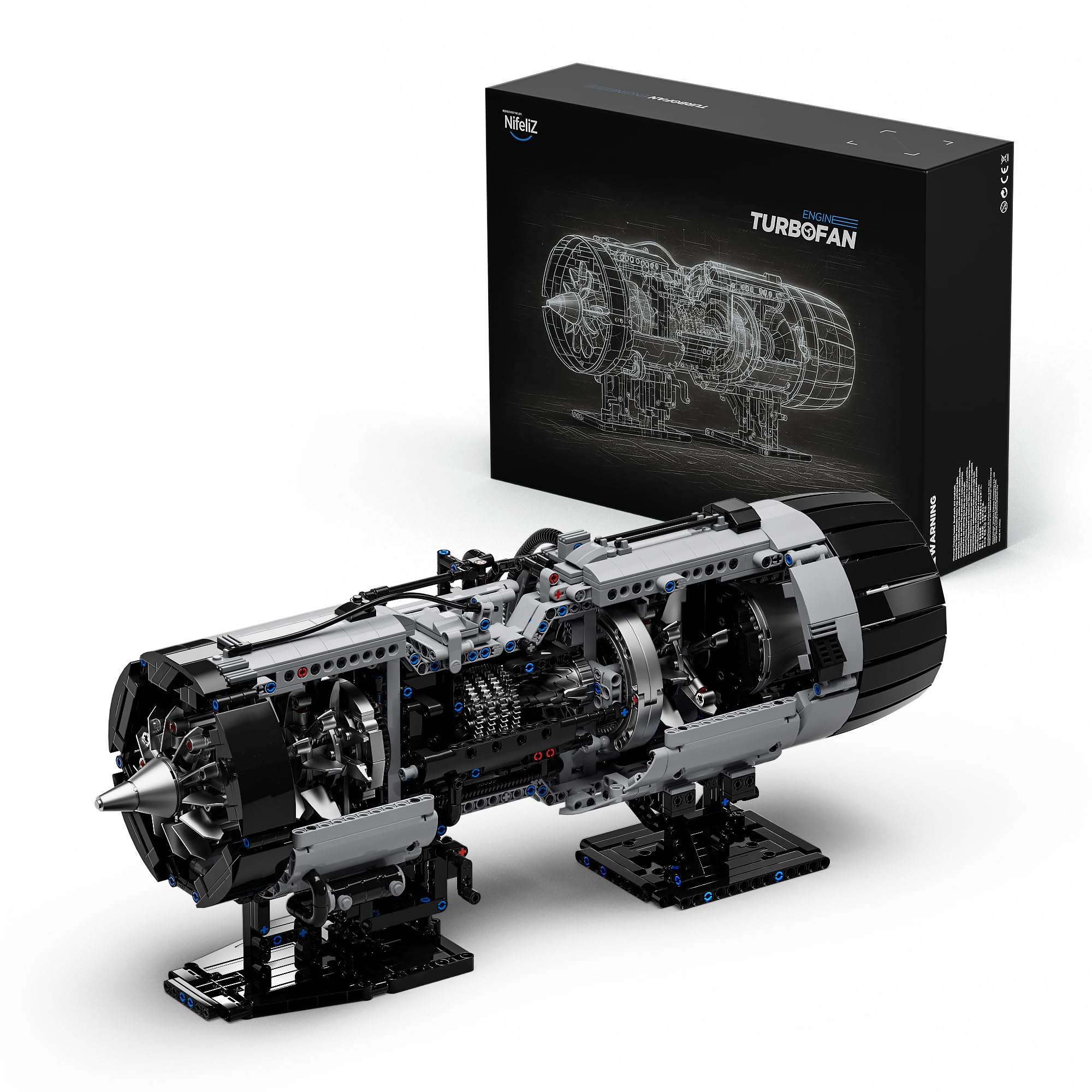 Nifeliz Moteur Turbofan Maquette à Construire pour Adultes, Technologie Sets de jeux de construction de Moteur de Collection, Collectionner Cadeau pour Hommes et Femmes (2,216 Pièces, NF10317)