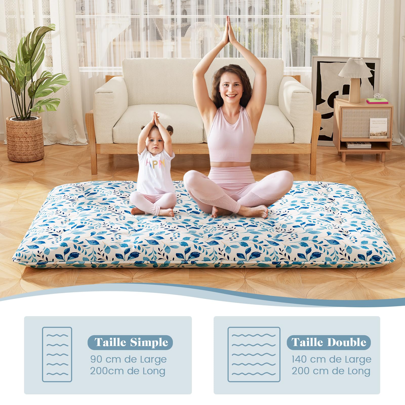 COSTWAY Składany materac Futon Japanese