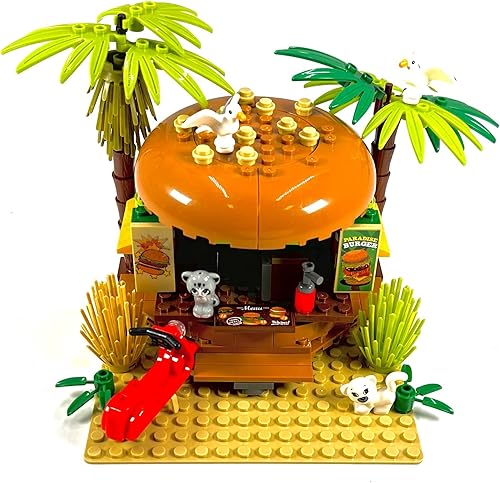General Jims Paradise Burger Shack - Juego de bloques de construcción modulares de bloques de construcción completos de ladrillos de juguete con General Jims Paradise Burger Shack - Juego de bloques de construcción modulares de bloques de construcción completos de ladrillos de juguete con