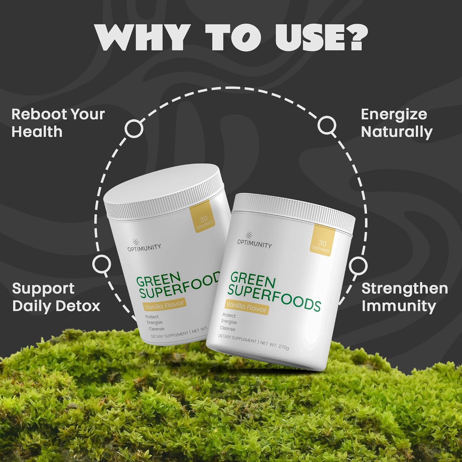 Greens Powder Daily Drink Mix with Spirulina,Vegetables & Probiotics, Digestive Enzymes | Detox,Health & Wellness Support | Vegan Protein,Non-GMO, Gluten-Free,No Additives – 30 Servings - Image 5