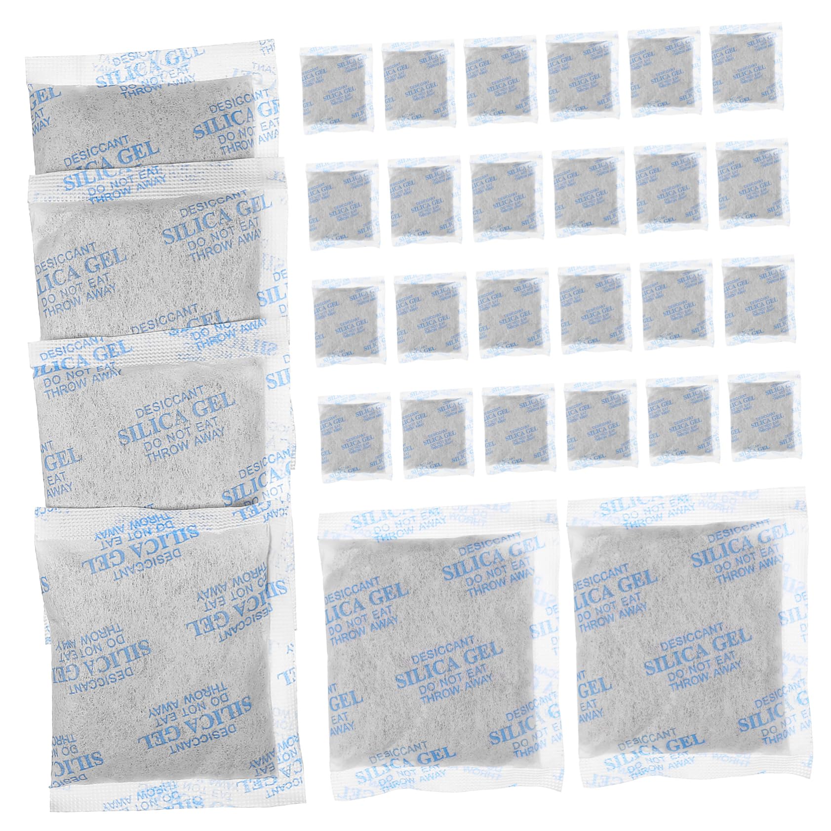 Holibanna Bolsas Desecantes Alta Absorción de Humedad Tela No Tejida 30 de Gel de Sílice de 50g Protección Constante para Armarios y Cajones | Absorción de Humedad Alta, Uso Versátil para Electrónica y Alimentos, Formato de Sobres para Almacenamiento