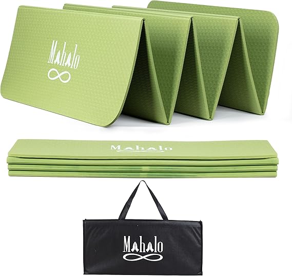 Foldable Yoga Mat + Carry Bag, 6mm 7-fold Workout Mat, Easy to Store, Anti-Slip Folding Exercise Mat for Yoga, Pilates, Home Workouts, and Floor Exercises 10 Best Yoga Storage: Keep Your Space Organized and Stylish