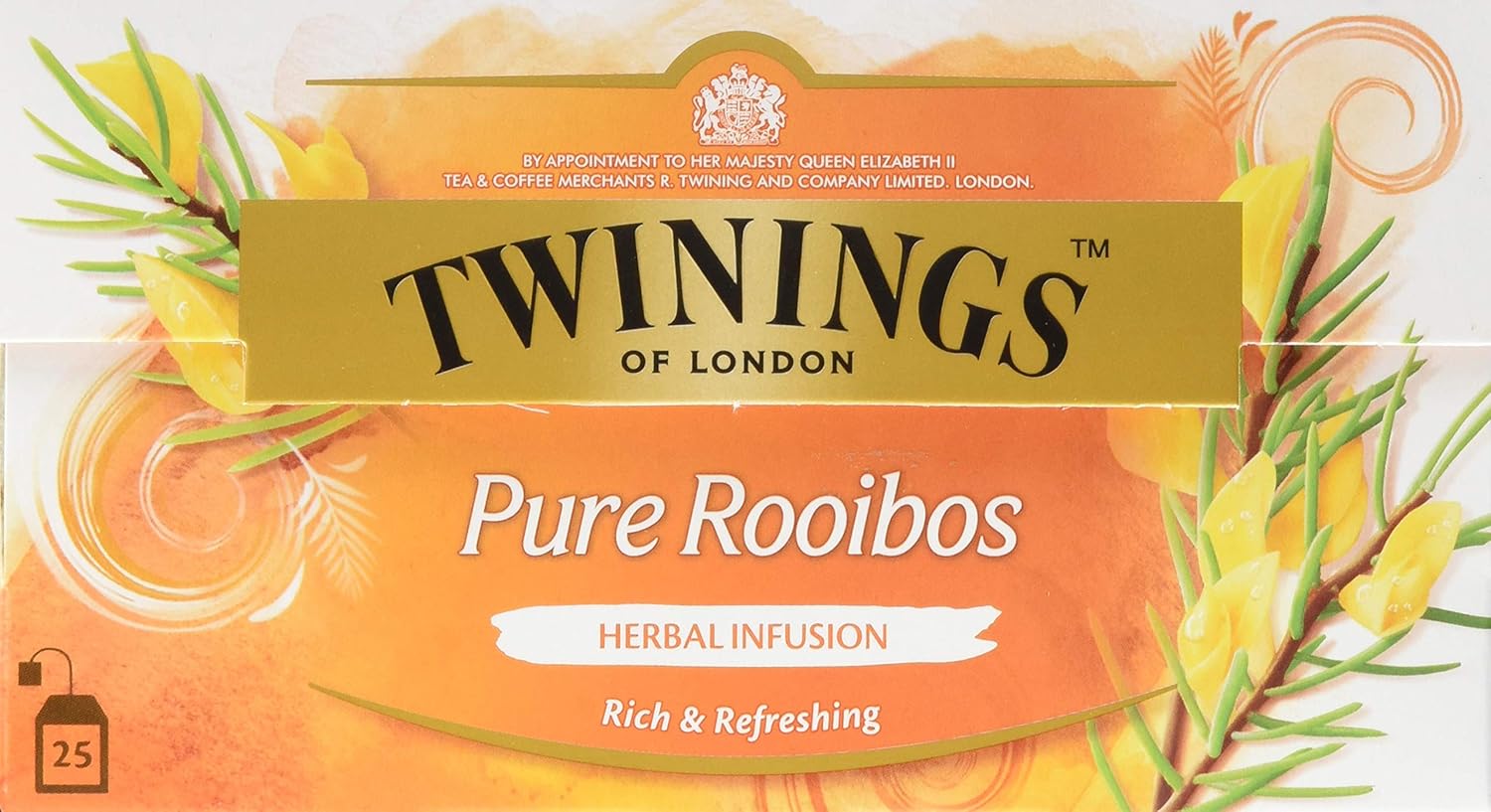 Twinings Pure Rooibos Tee, 100 natürlich & koffeinfrei ∙ Genussmomente zu jeder Tageszeit ∙ 25