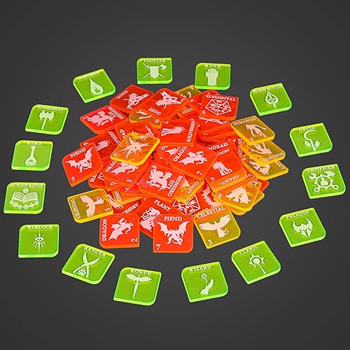 DD - Juego de 112 fichas de juego de mesa fichas de héroe y monstruo de fantasía juego de 112 piezas perfecto para Calabozos y Dragones y Pathfinder