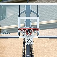 Vista 32 de Goalrilla El bloqueador de llantas de baloncesto protege tu aro con un sistema de bloqueo, color negro