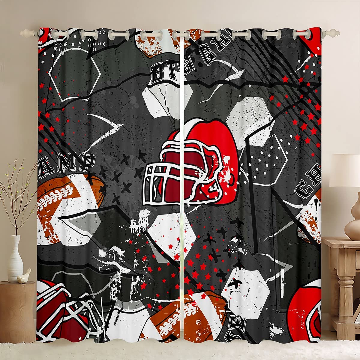 Erosebridal Football Window Curtains 42