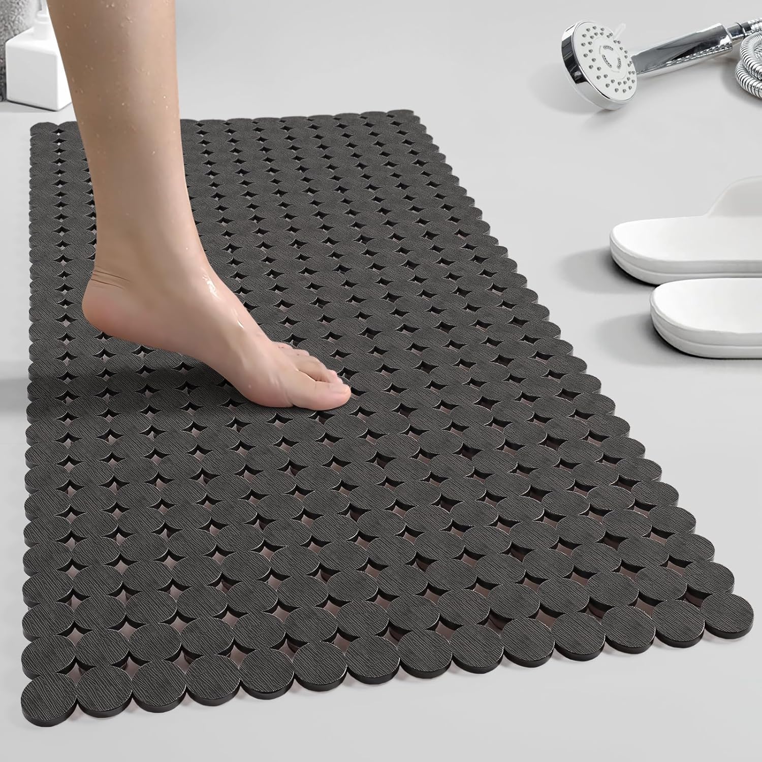 OTHWAY Bathtub Mat Non Slip, Clear Bath Mats for Tub Non Slip, 31"x 14" Thick Tub