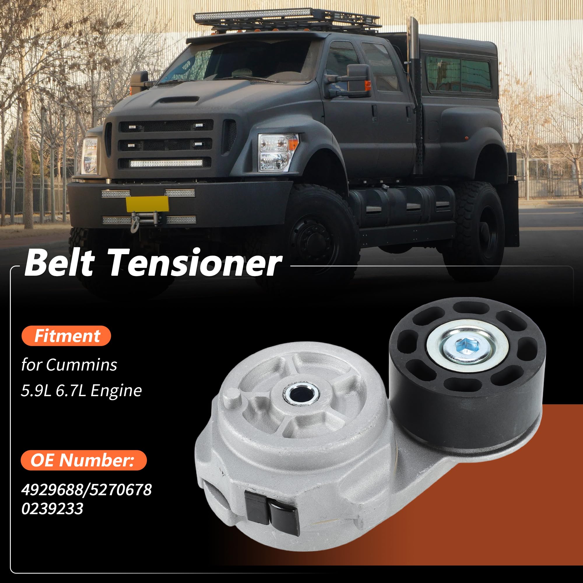 INFINAUTO Tensor De Correa Para Ford F-650 2011-2013, 2015 1Pc