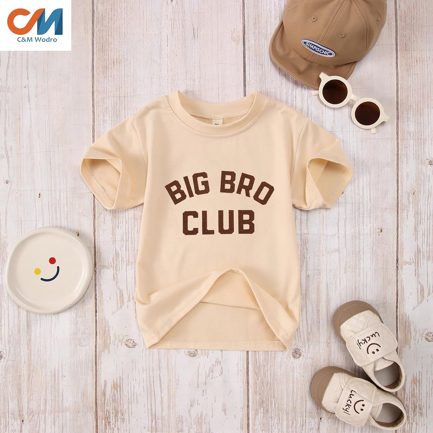 CM C&M WODRO Big Brother Shirt Toddler Baby Boy Big Bro Club Letters Print T-Shirt Tees Kid Summer Short Sleeve Clothes