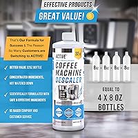 Vista 6 de ACTIVE Descalcificador para Máquina de Café - Solución de Descalcificación de 32oz (8 Usos) Compatible con Keurig, Nespresso, Breville, Delonghi