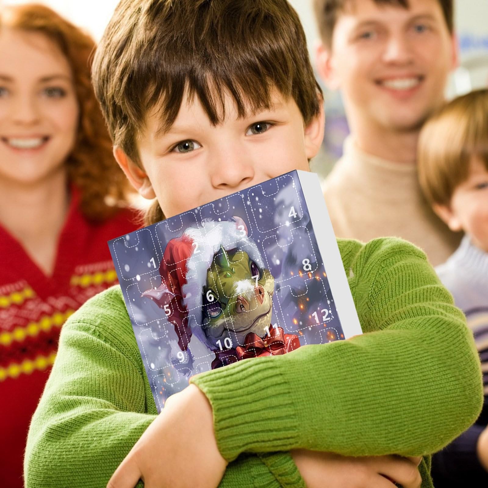 2025 Weihnachten Drachen Adventskalender – Lustiger Countdown-Kalender Mit 24 Türen, Acryl