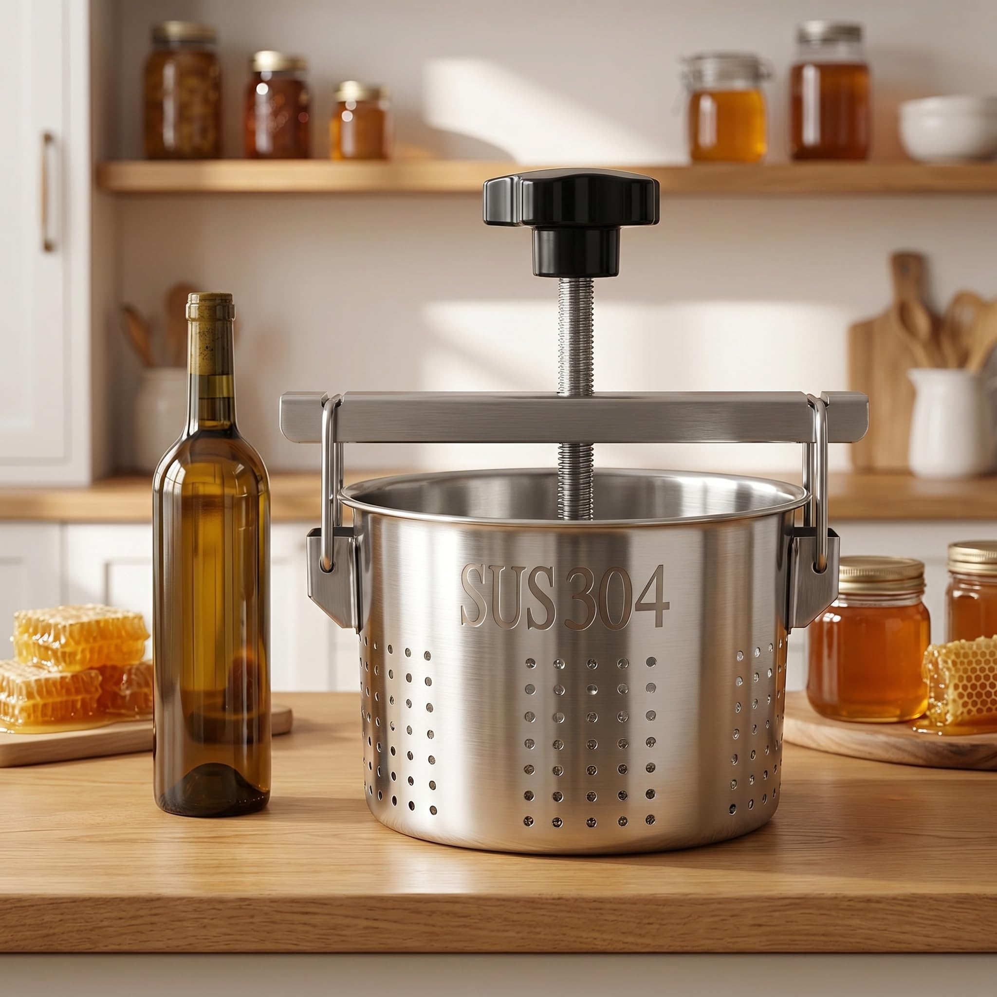 Estrattore Di Cera A Pressa Per Miele, 1,5 Litri, Manuale, In Acciaio Inox, Con Sacchetto Filtro, Per La Separazione Di Verdure, Yogurt E Grassi, Cera Dapi E Vino Di Frutta.