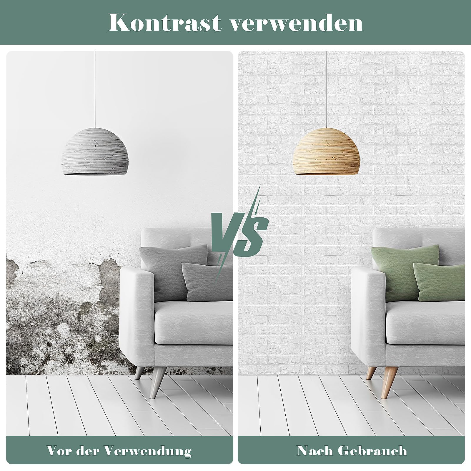 AllRight 20 Stück 3D Wandpaneele Selbstklebend Tapete Steinoptik Wandverkleidung 77 x 70 cm Wasserdicht Wall Panels Wandtattoos Küche Ziegelstein Wandaufkleber Wandplatten Weiß für Wanddeko