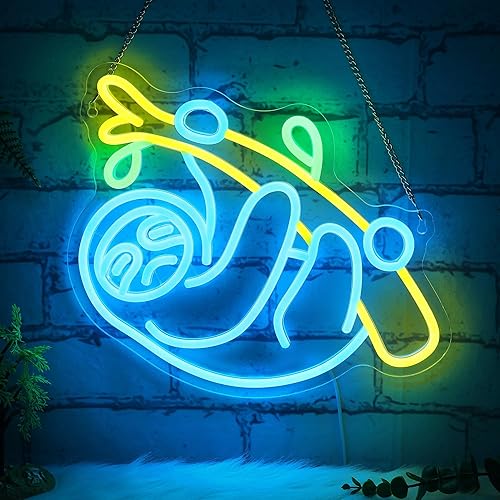 Miniatura 13 de Letrero de neón de lobo, luz LED regulable, decoración de pared de animales, regalo de Navidad, regalos de cumpleaños para niños y hombres, azul,