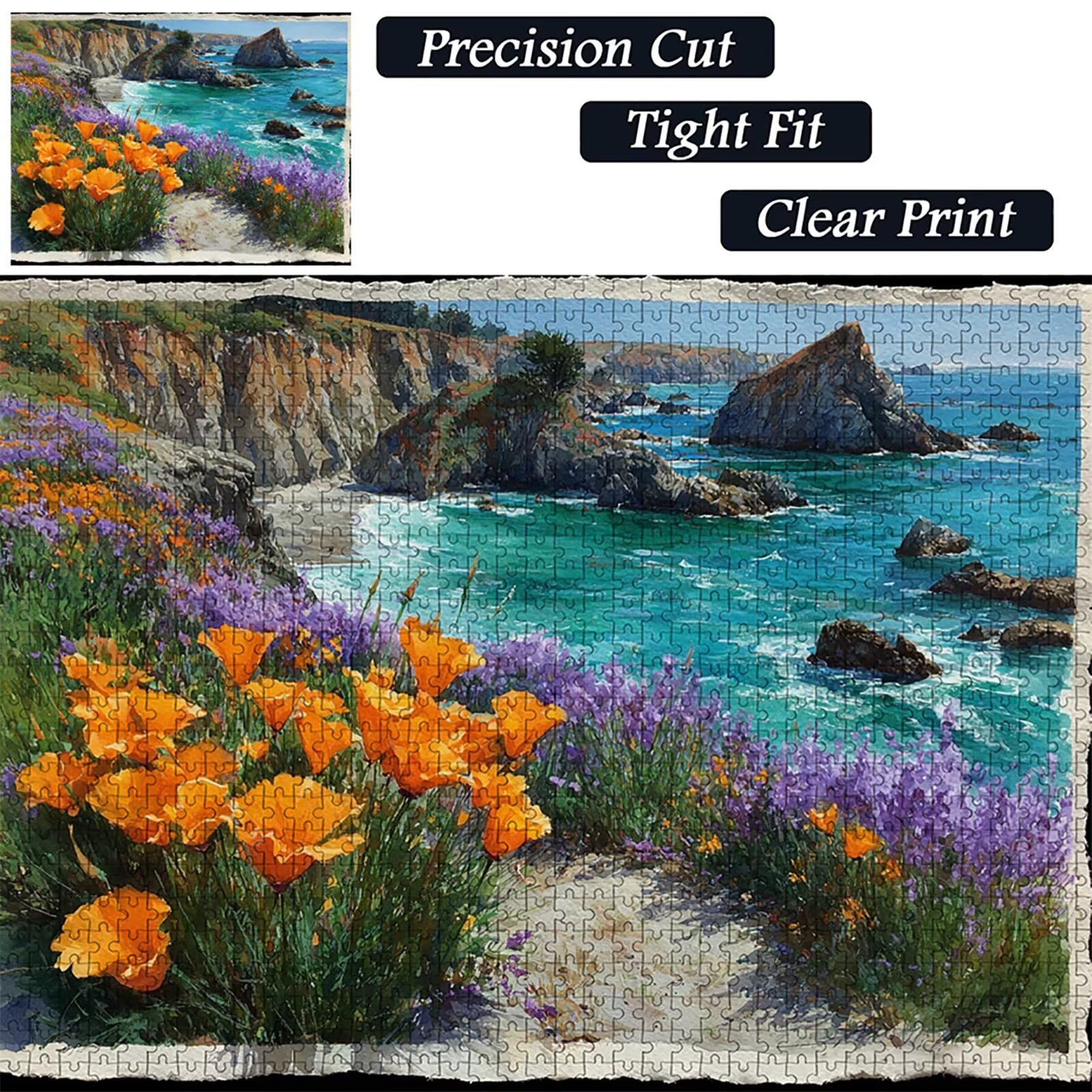 Vista Mare Puzzle 4000 Pezzi Adulti, Flower Puzzle Legno con Scatola 141x87cm, Idea Regalo Uomo e Donna, Divertimento Per Adulti, per Gioco Familiar, Giochi di Sfida, Squisita Confezione, B-7954
