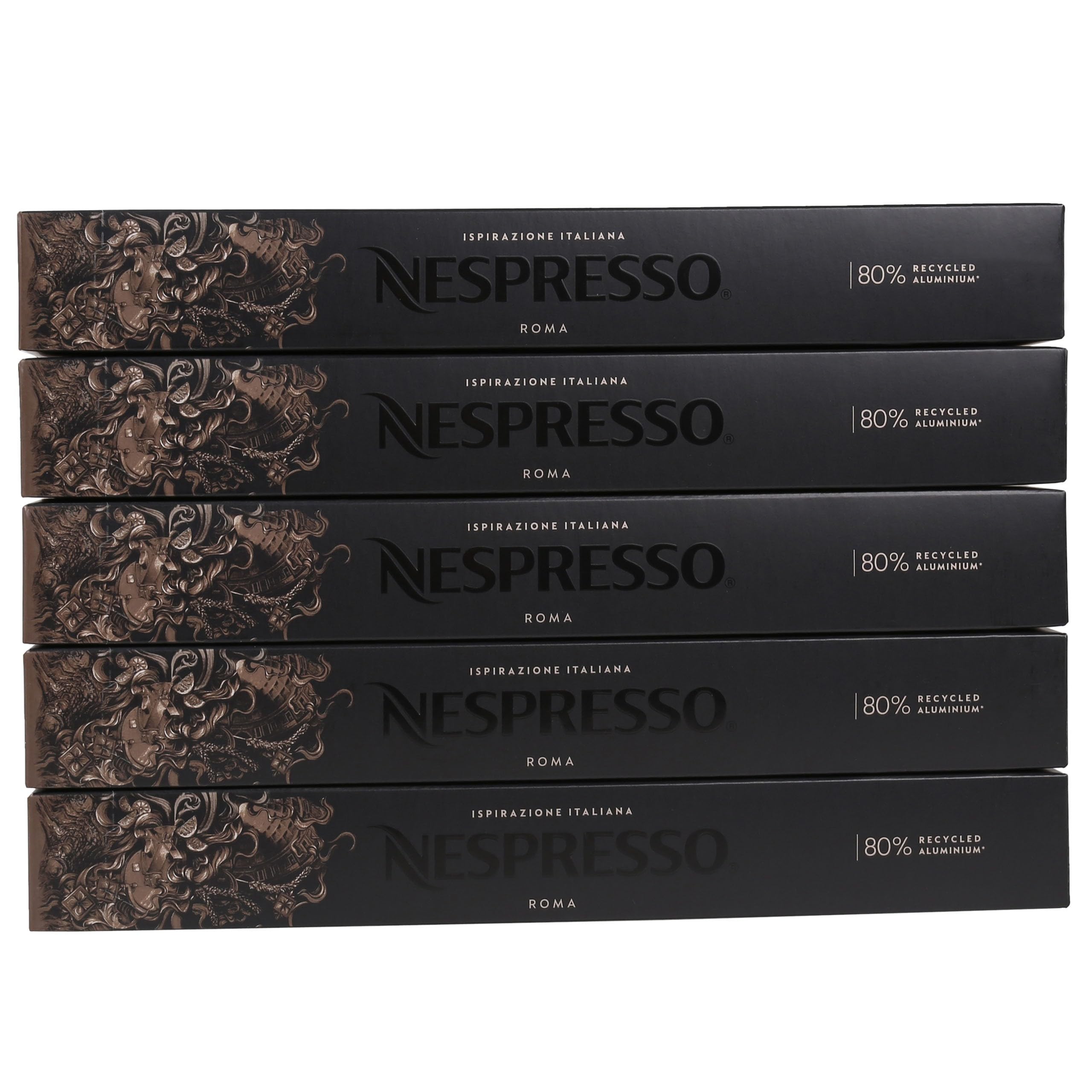 Café en cápsulas aromatizado compatible con Nespresso (50 cápsulas, Roma)