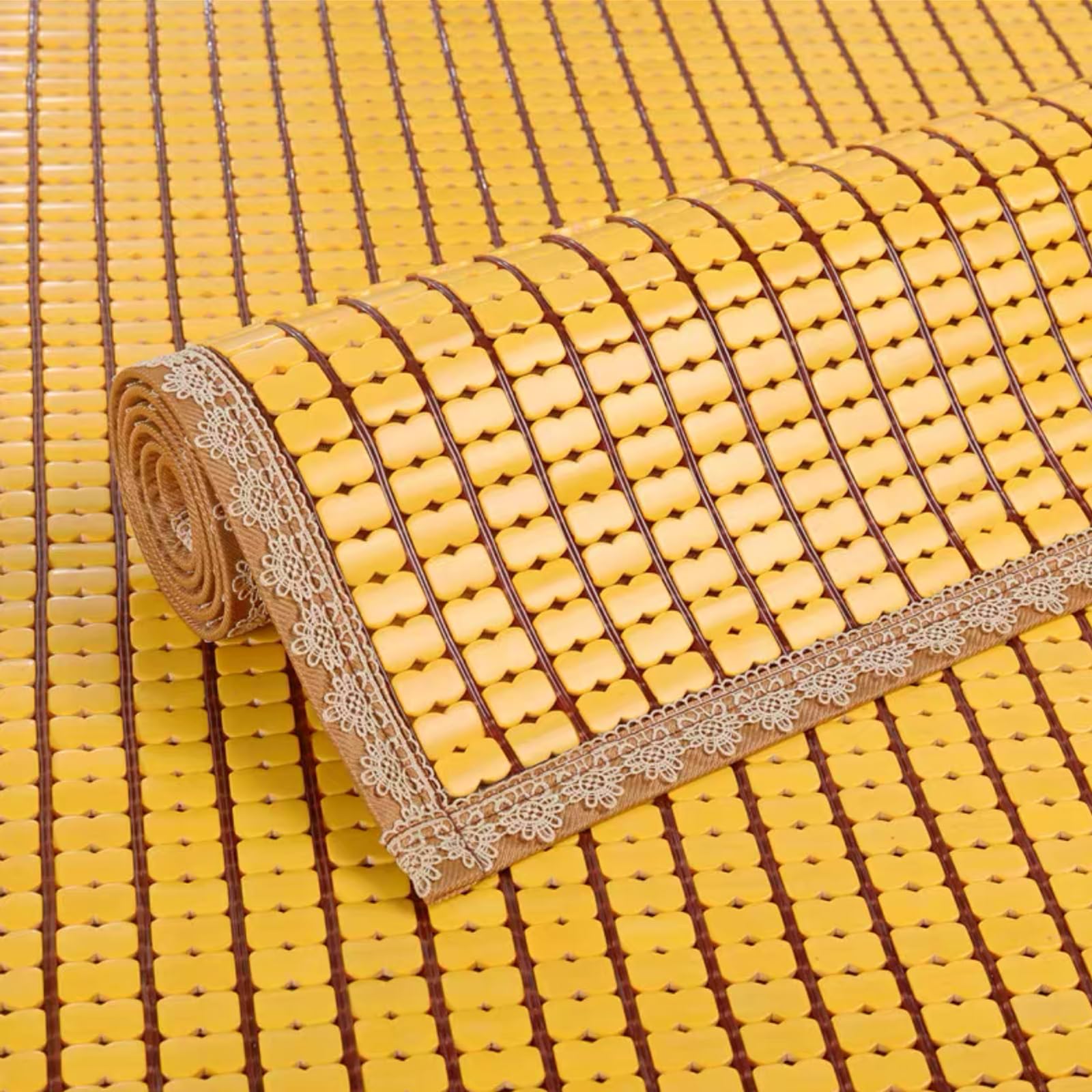 Tapis rafraîchissant en bambou naturel antidérapant pour lit et canapé
