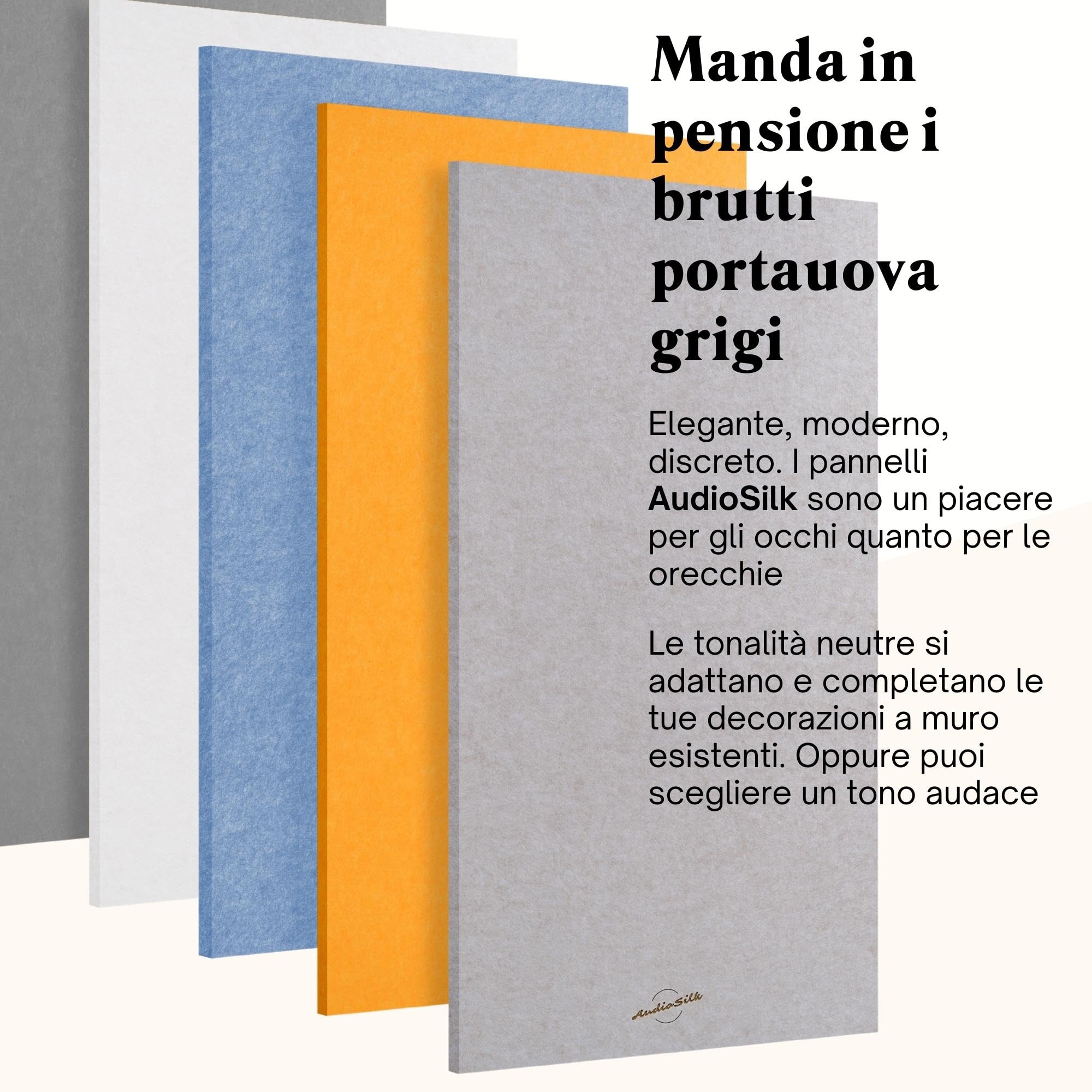 Pannelli Fonoassorbenti, Set di 4 - KIT STANZA, Grandi, 116 x 58cm, Nero