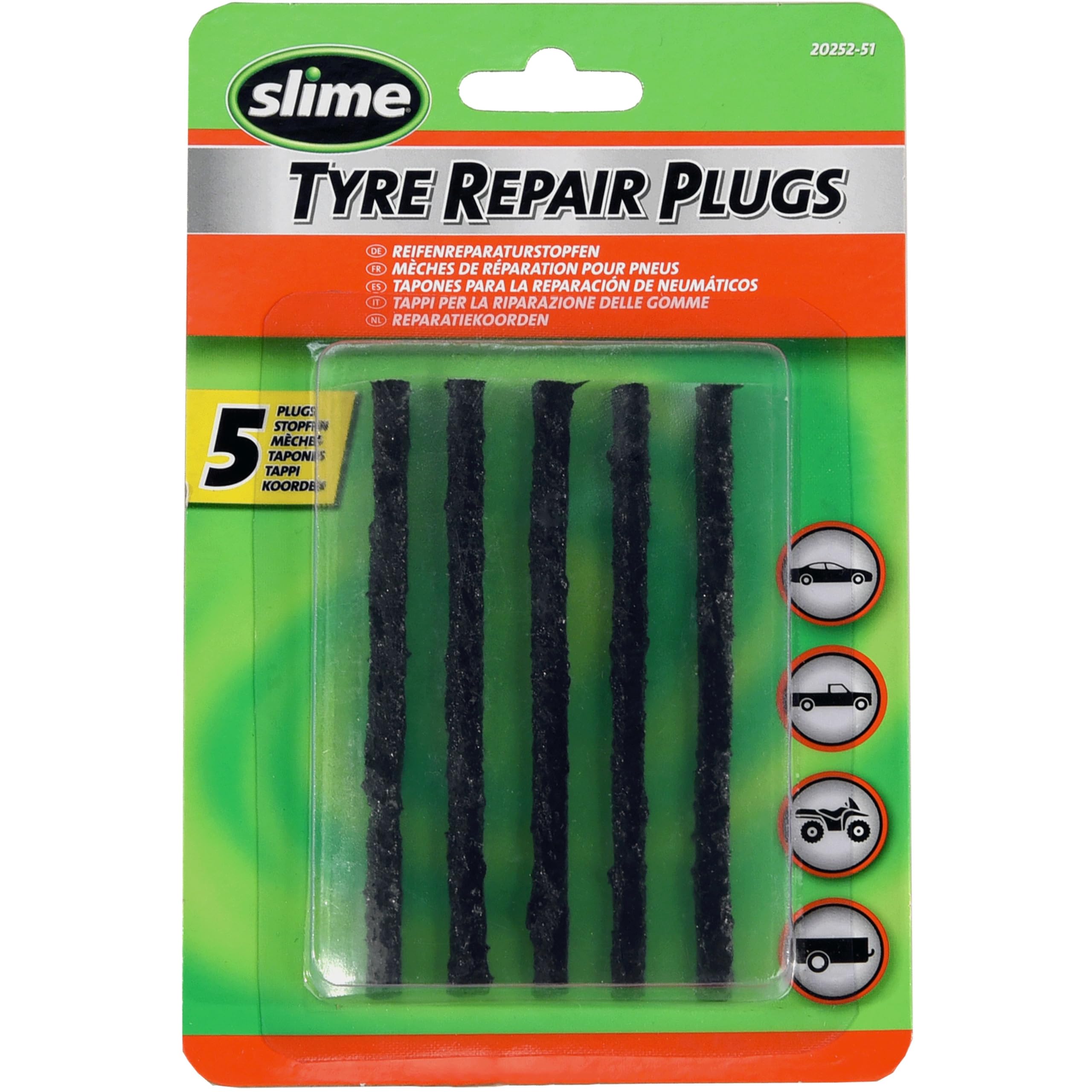 Slime 2040-5 Tire Repair Plug Kit, Deluxe, Contains Strings, Tools and Glue, 11 Pieces — view 9