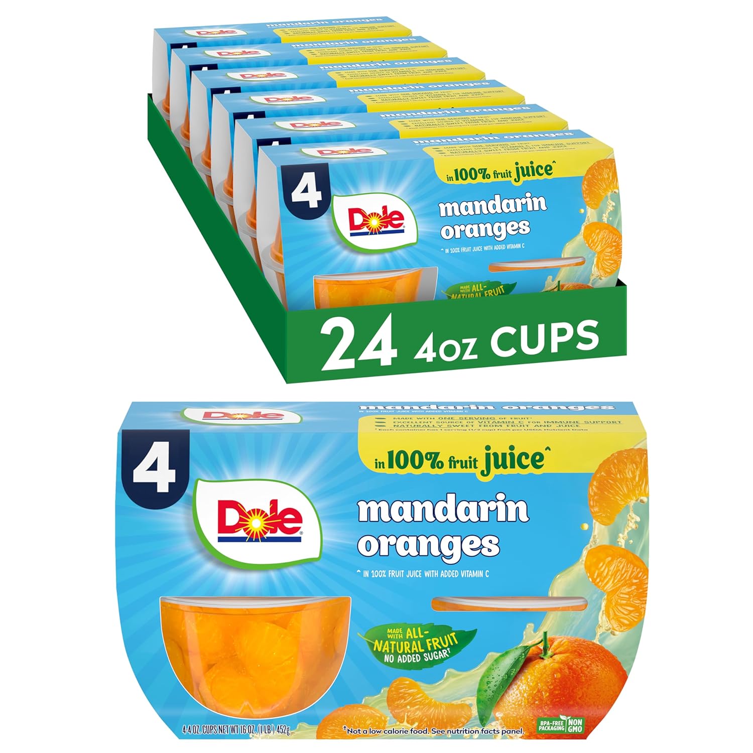 DOLE Mandarin Orange Fruit Bowls, Cups, Pack Togo Ubuy