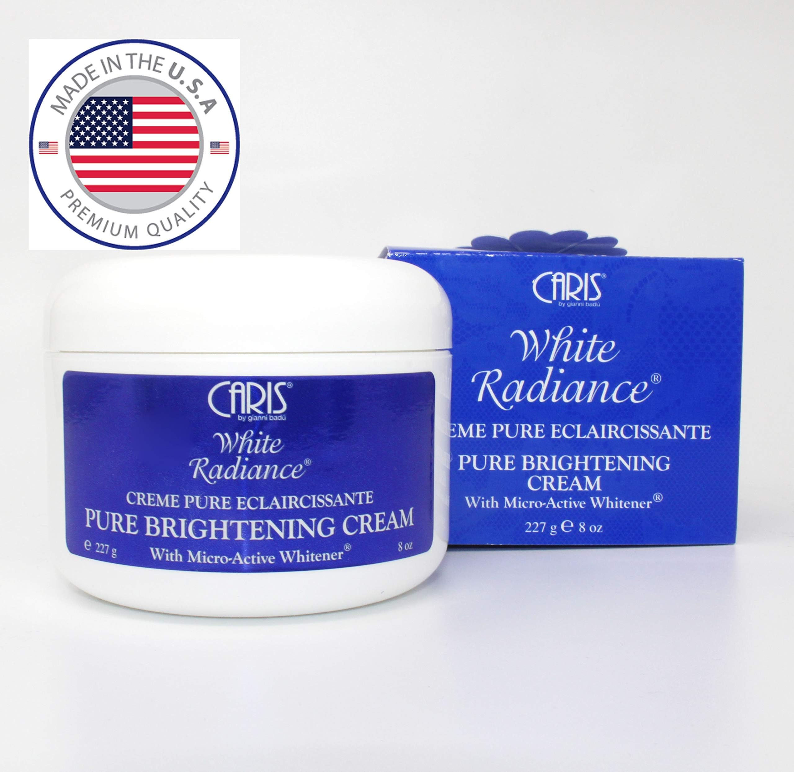 Caris White Radiance AHA Pure Brightening | Bleaching | Whitening | Skin Lightening Cream 227g - By SONIK PERFORMANCE - with micro active whitener - without hydroquinone - ANTI BLEMISHES - ANTI DARK SPOTS