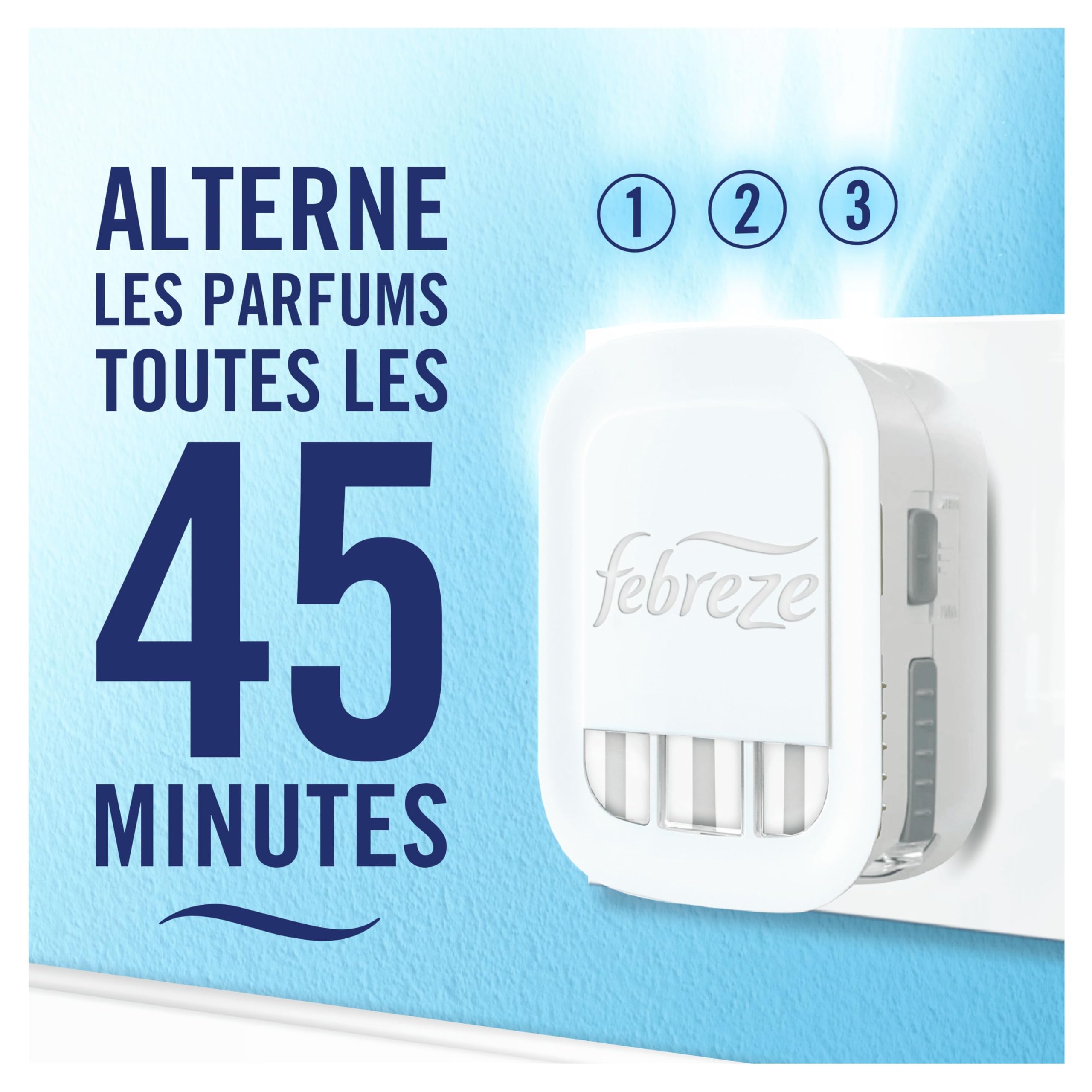 Febreze 3Volution Diffuseur Électrique de Parfum, Kit Prise + 4 Febreze 3Volution Diffuseur Électrique de Parfum, Kit Prise + 4
