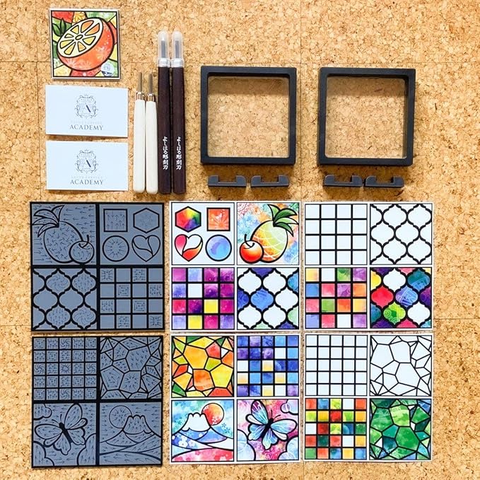 Amazon おやこで図工 おうちで図工 シャインカービング彫刻キット 大人用 子供用セット 専用キット付き ダイヤモンド 版画 彫刻 通販