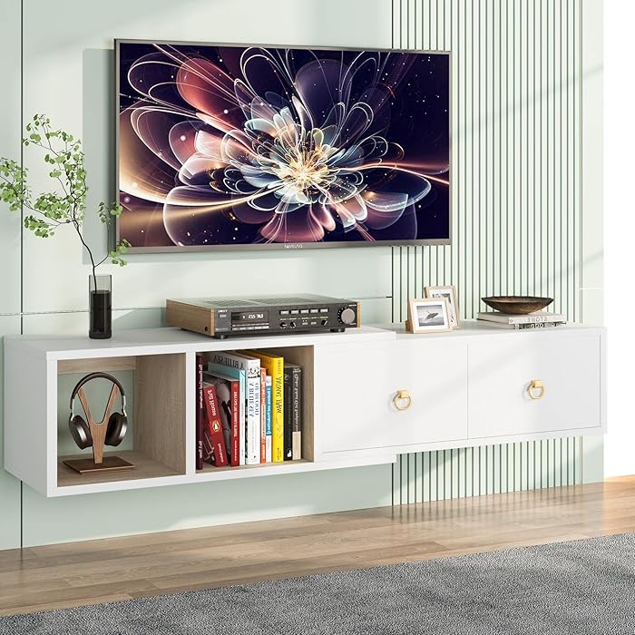 Buy Tribesigns Floating TV Stand Wall Mounted, TV Floating Shelf