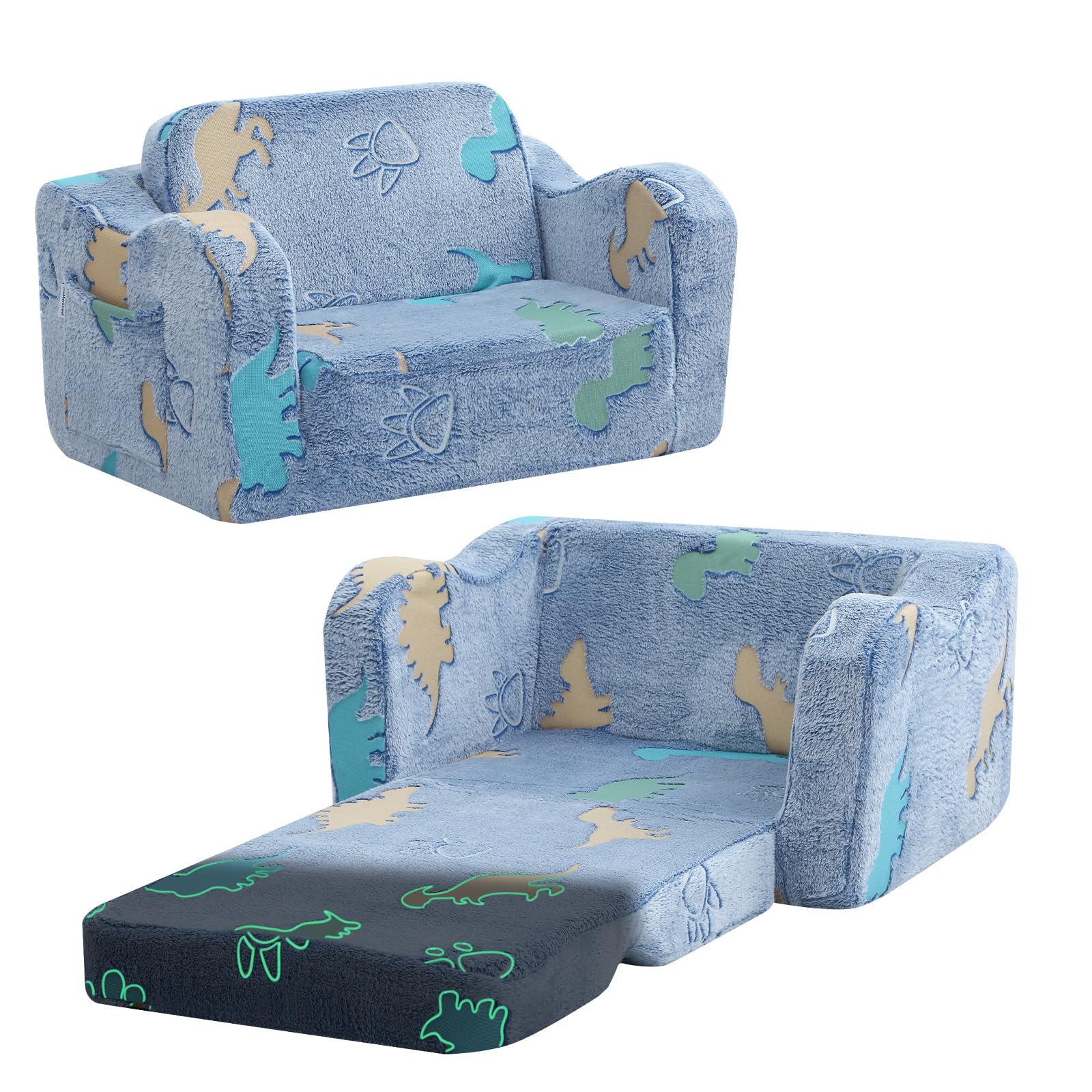 Canapé pliable pour enfants fini la peur du noir avec l'assise lumineuse