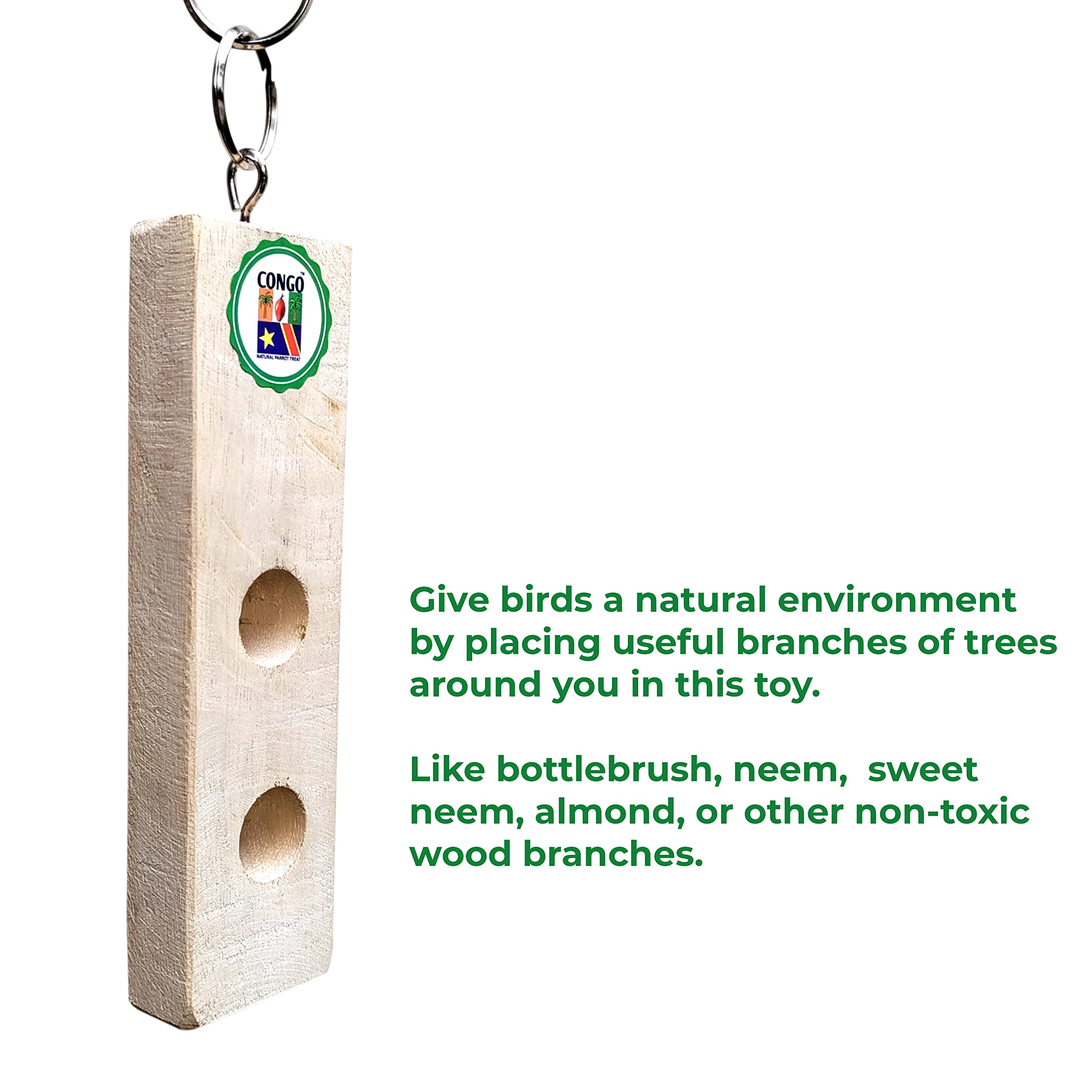 Congo® Neem Or Eucalyptus Chewing Toy Twigs for Budgies, Cockatiels, Conure, Senegal, Amazon, African Grey and Other Birds | 5 Pc