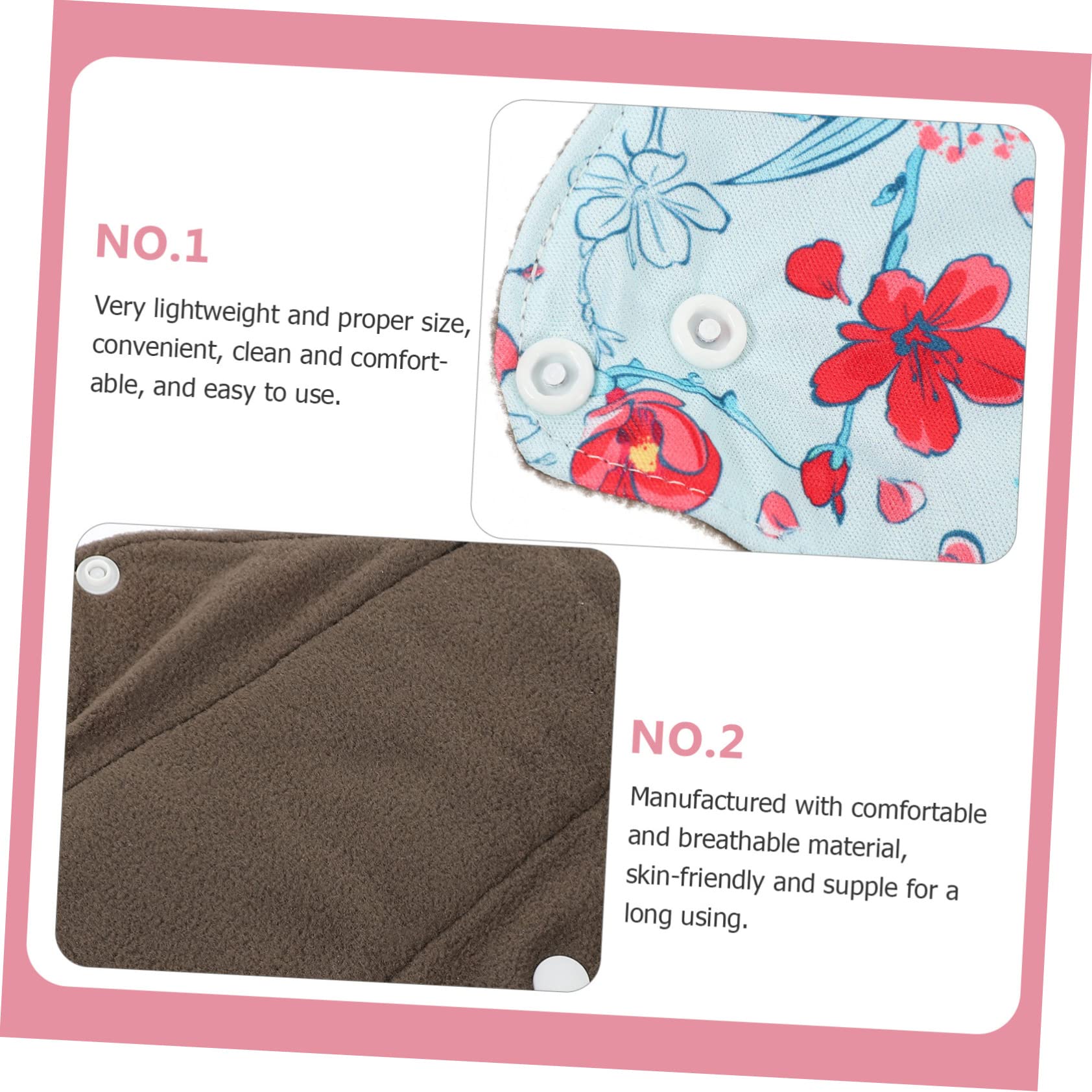 minkissy 3 Juegos Toalla De Tía Lavable Almohadillas De Tela Compresas Menstruales Femeninas Almohadilla De Copa Toallas Sanitarias Portátil Carbón De Bambú Bragas Mujer