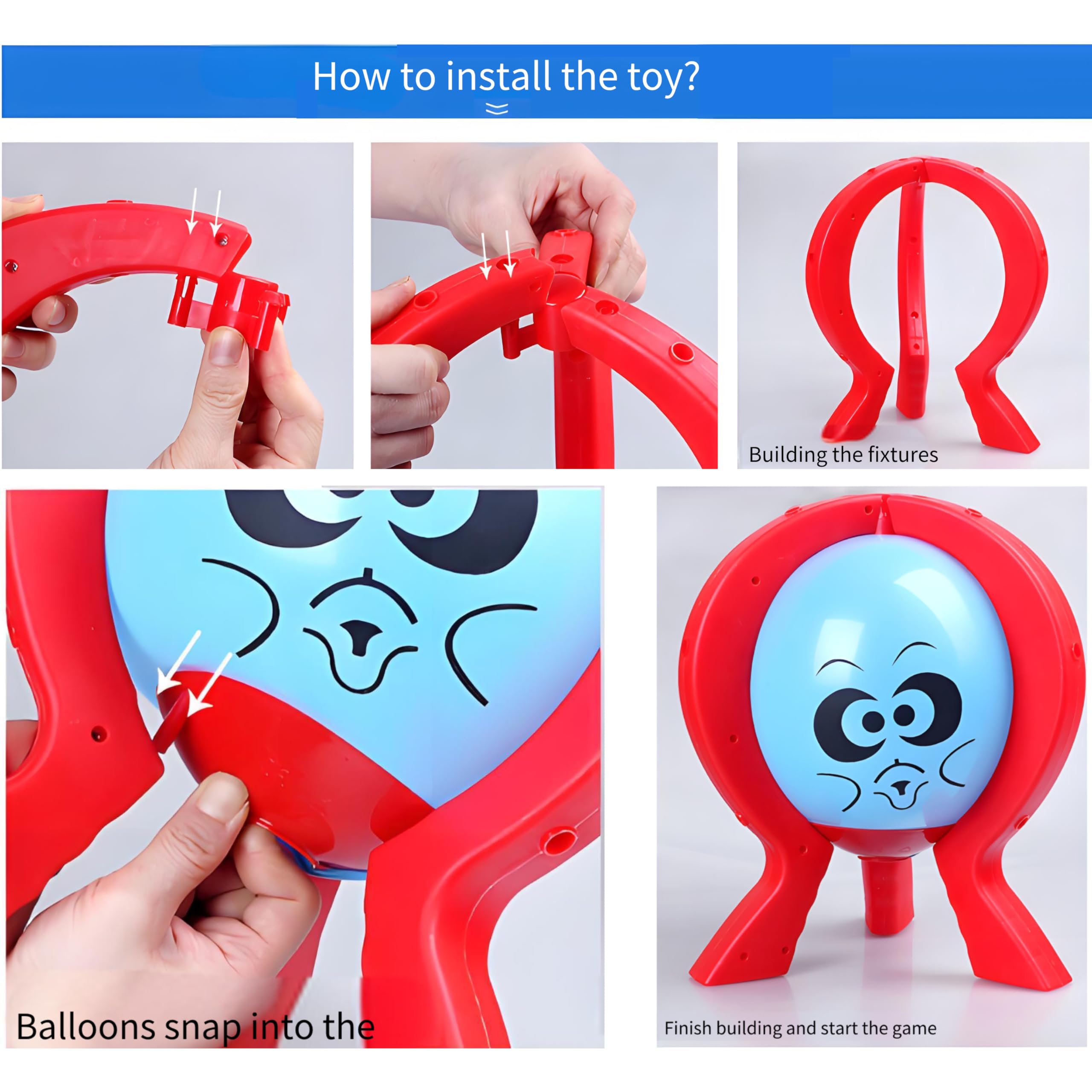 Dilwe Juego de RáFaga de Globos, Juguete de Pinchazo de Globo Interactivo para Fiesta de niñOs de Escritorio, Juego de Mesa para niñOs de 8 añOs en Adelante