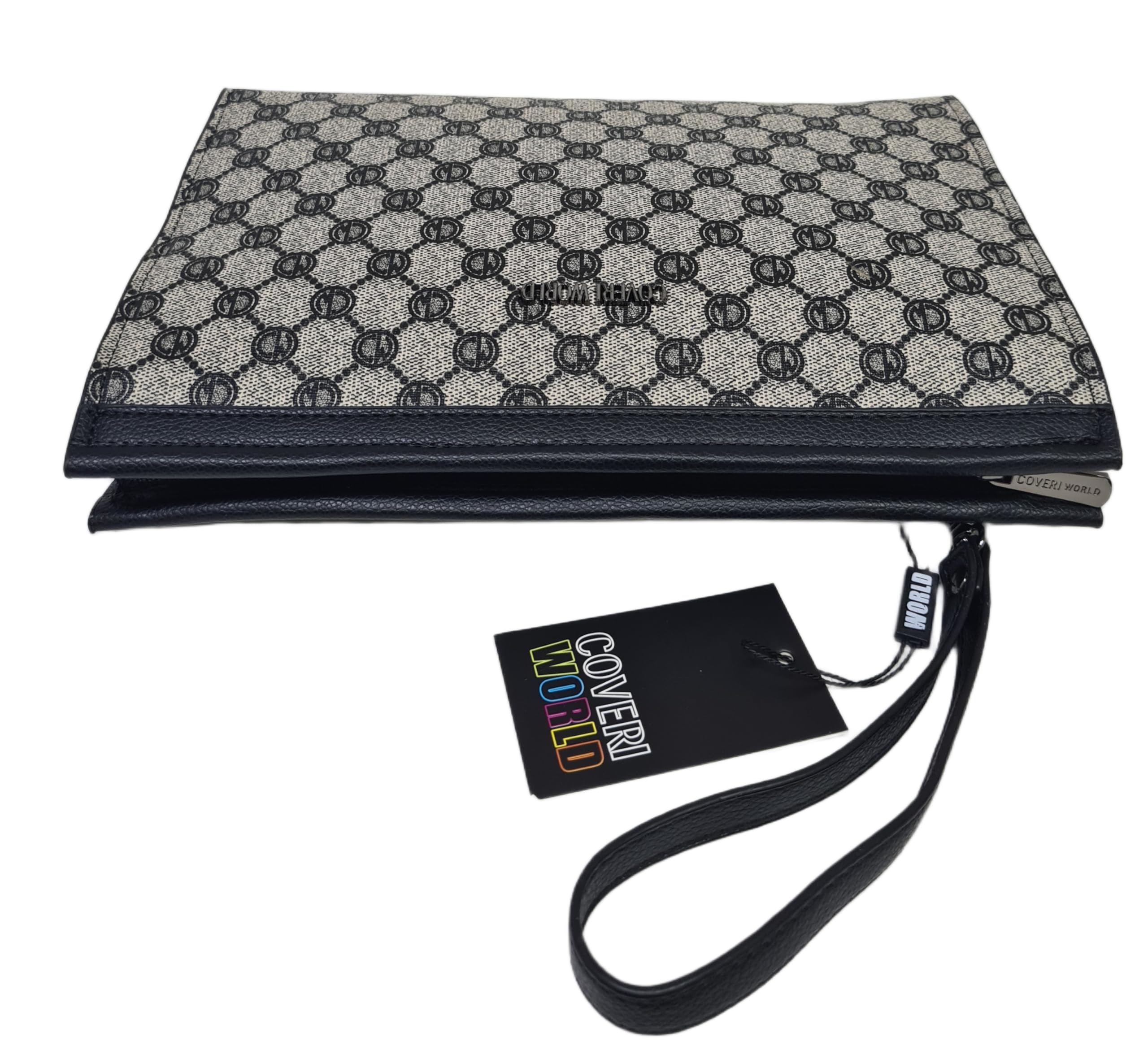 Coveri Borsa Uomo a Mano Grande, Dimensioni 29x20x4,5 cm, Sottobraccio con Manico Rimovibile, Design Monogramma, Art. 4760
