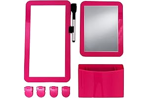 Inkology Magnetic Locker Organizer 8-Piece Set: Transform Your Locker into a Style Statement