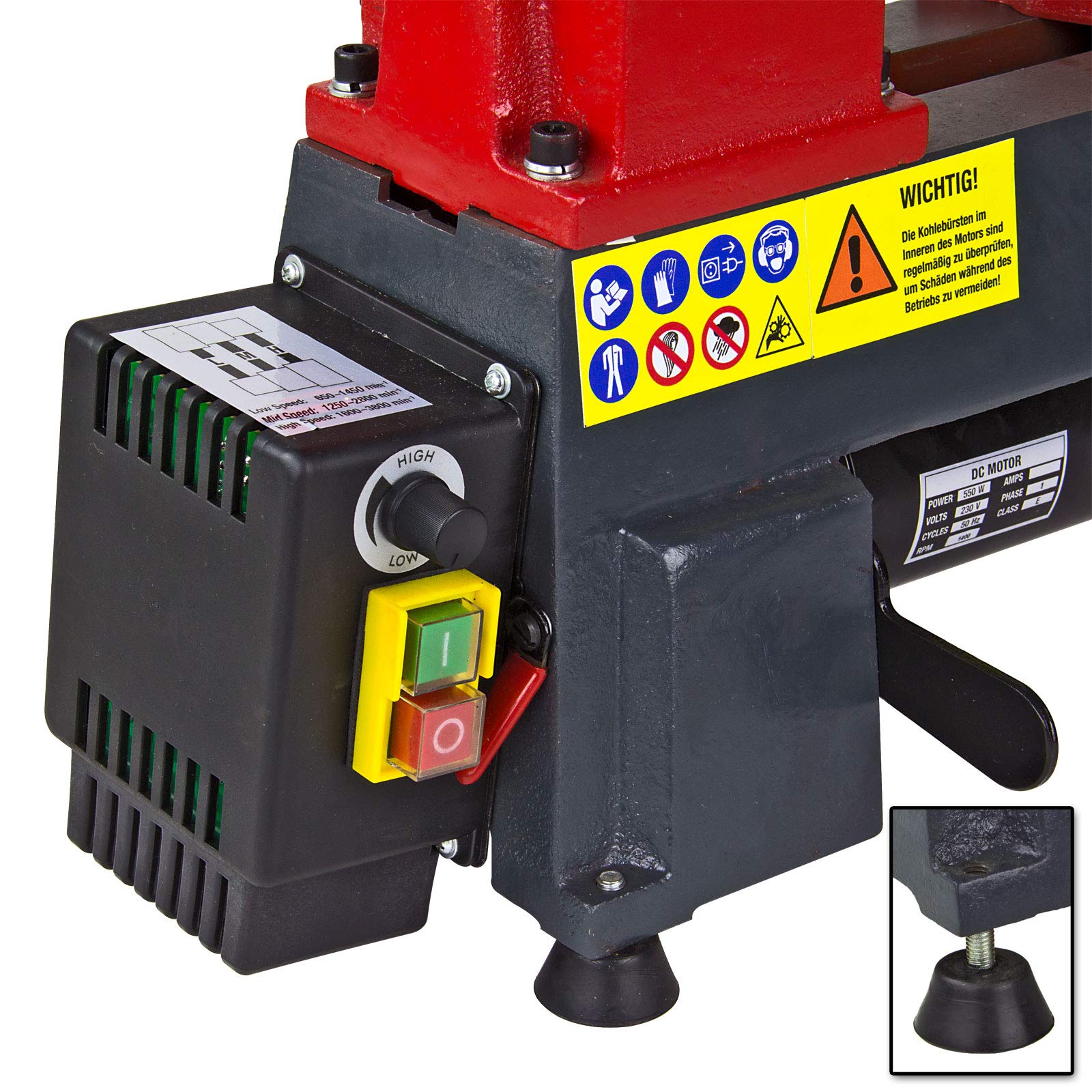 DEMA Drechselmaschine DDM305V – 450 mm Holz Drehbank, Drechselbank für Hobby, Drehmaschine für Holz, Präzise und robust für Holzarbeiten