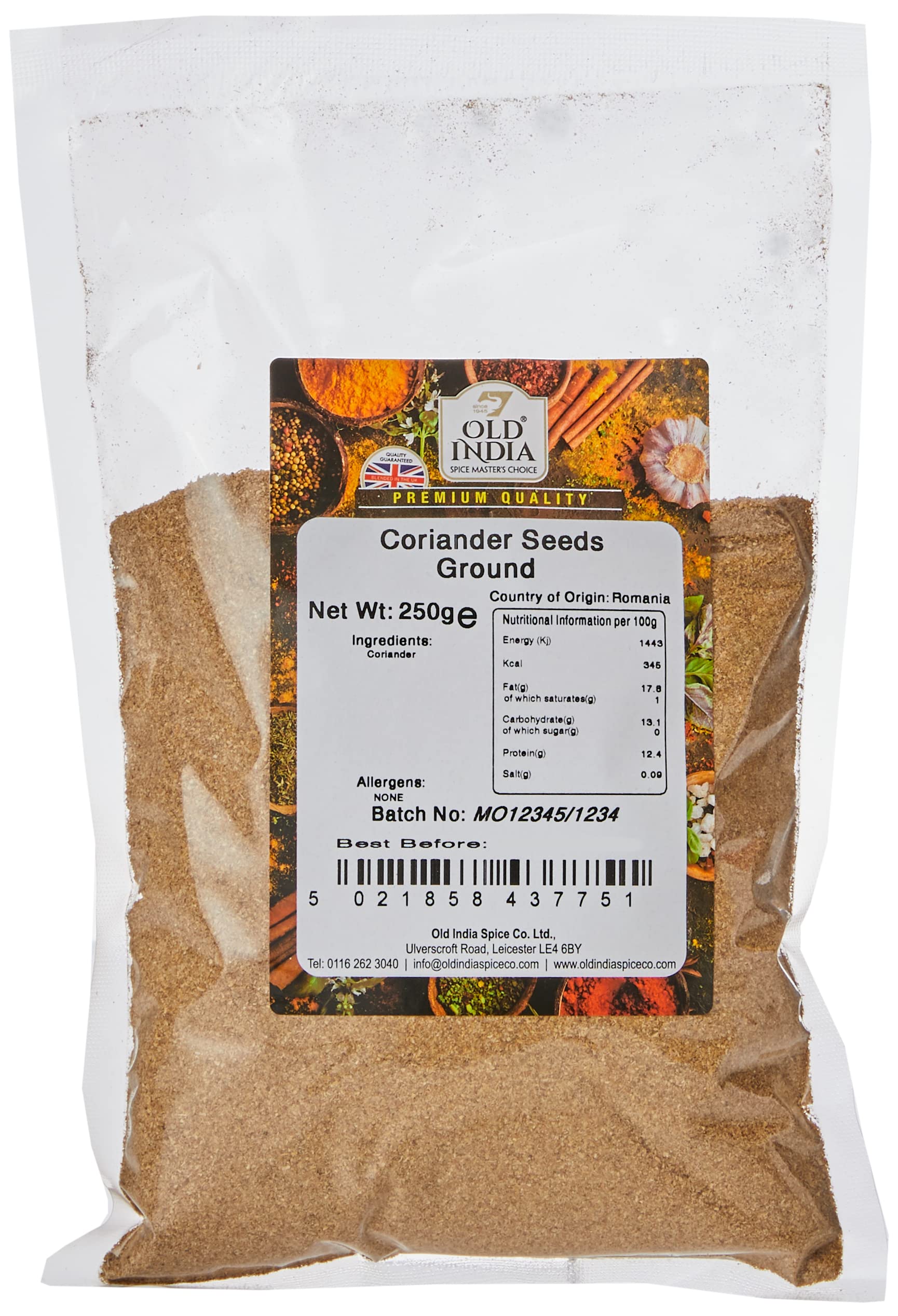Old India Coriander Seeds Ground 250g