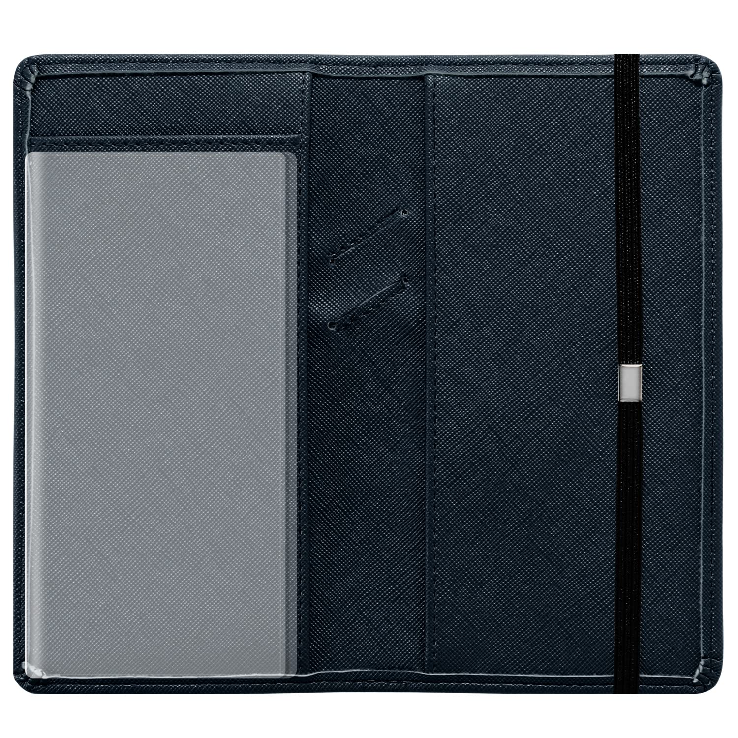 LOLOMLO Checkbook Cover for Duplicate Checks, Stripes Criss Cross Embossed PU Leather Check Book Holder for Top Side Tear Register, RFID Blocking