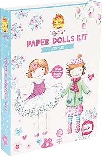 Tiger Tribe Paper Dolls Kit, Vintage Arts and Crafts, White