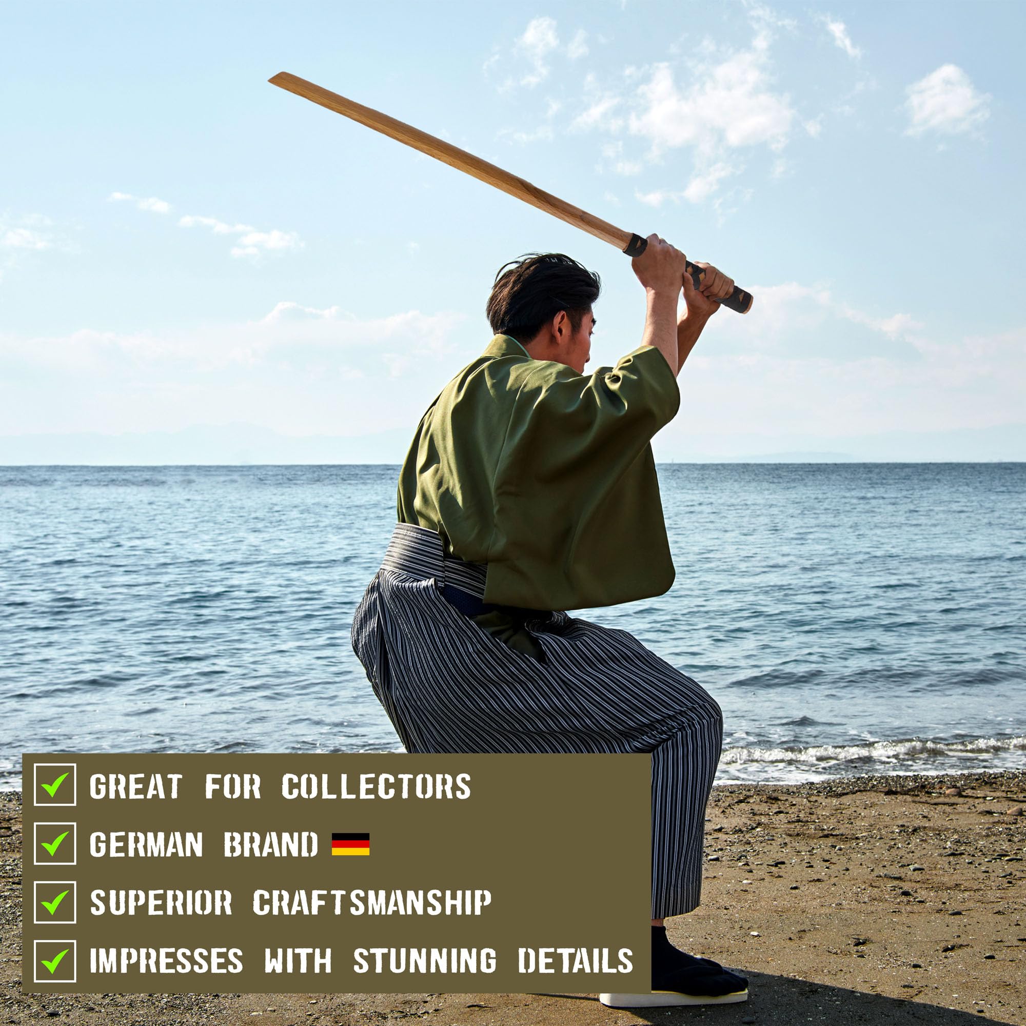 Bokken aus Holz, Shinai, Katana Wakizashi Tanto, Kendo Schwert Waffenzubehör aus Holz, Kendo-Schwertkampf-Training, Samurai Schwert, Rollenspiel Cosplay Iaido-Bokken
