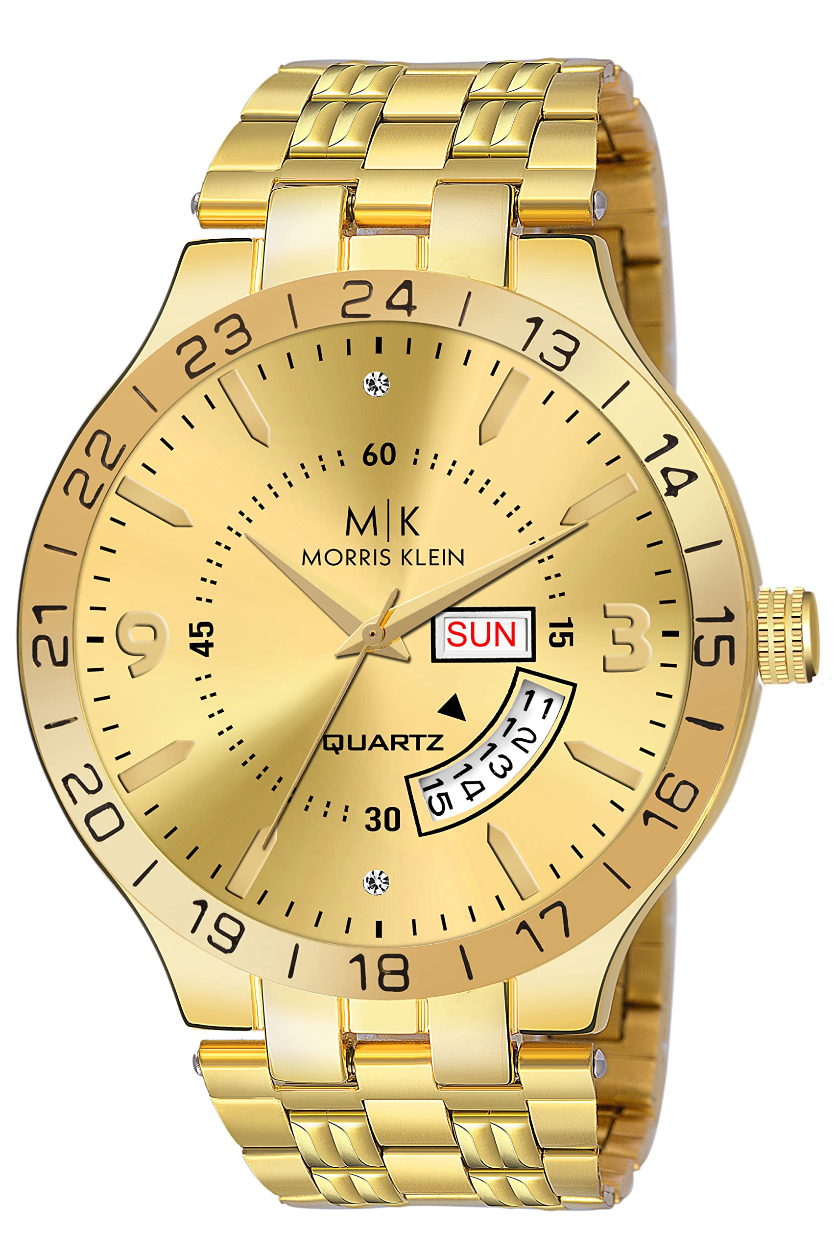 MORRIS KLEINOriginal Gold Plated Day & Date Functioning Analogue Dial Men's Watch (MK-1034)