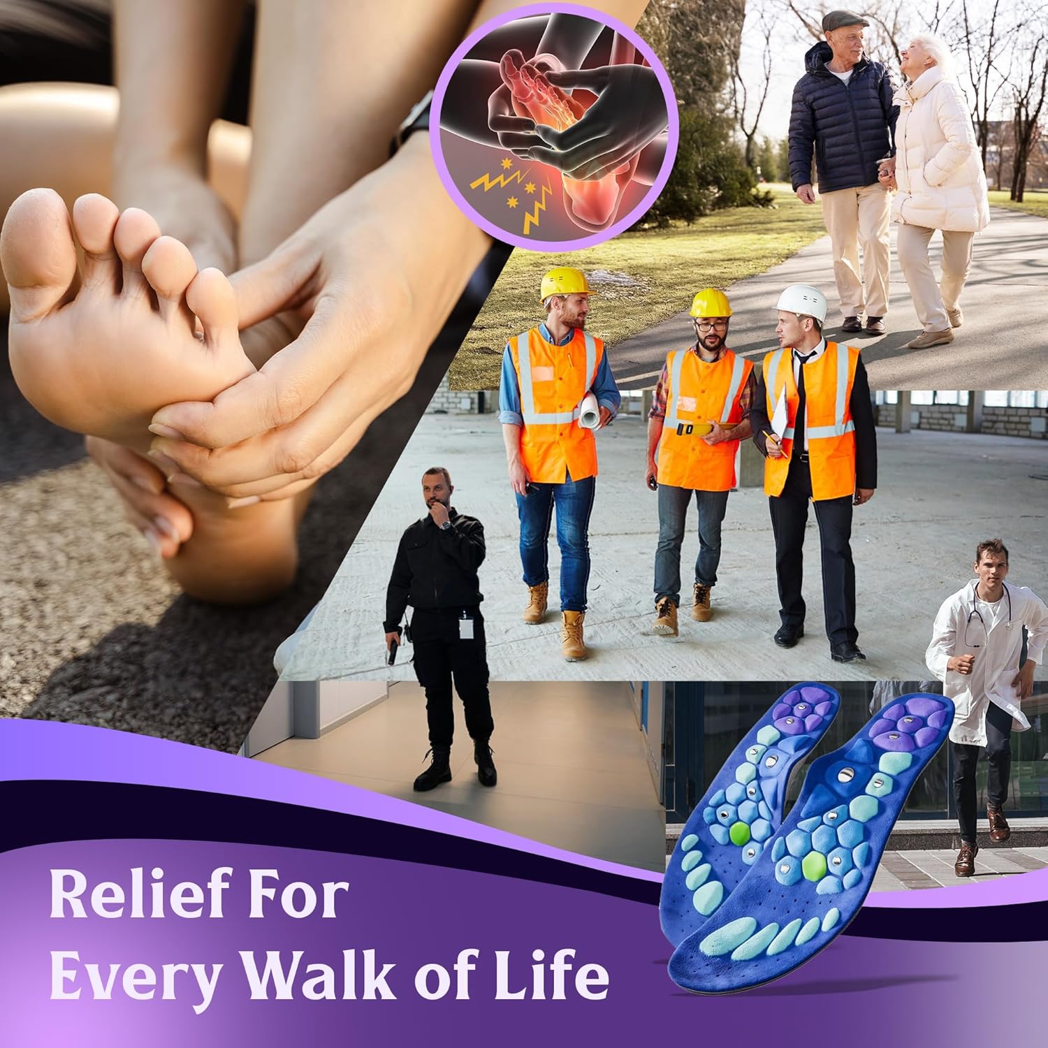 AcuStep Acupressure Shoe Insoles for Men & Women - Unisex Orthopedic Foot Inserts - Natural Foot Support Massaging Insole - Orthotic Insoles Help with Discomfort, Fatigue, Circulation - Small - Image 5