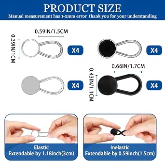 16PCS Collar Extenders for Mens Shirts,Comfortable Neck Extender,Extender Adjustable Button for Dress Shirts Collar Button 1/2-1''Size Expansion,Instant Tie Collar Expansion,Cuff Button Extenders
