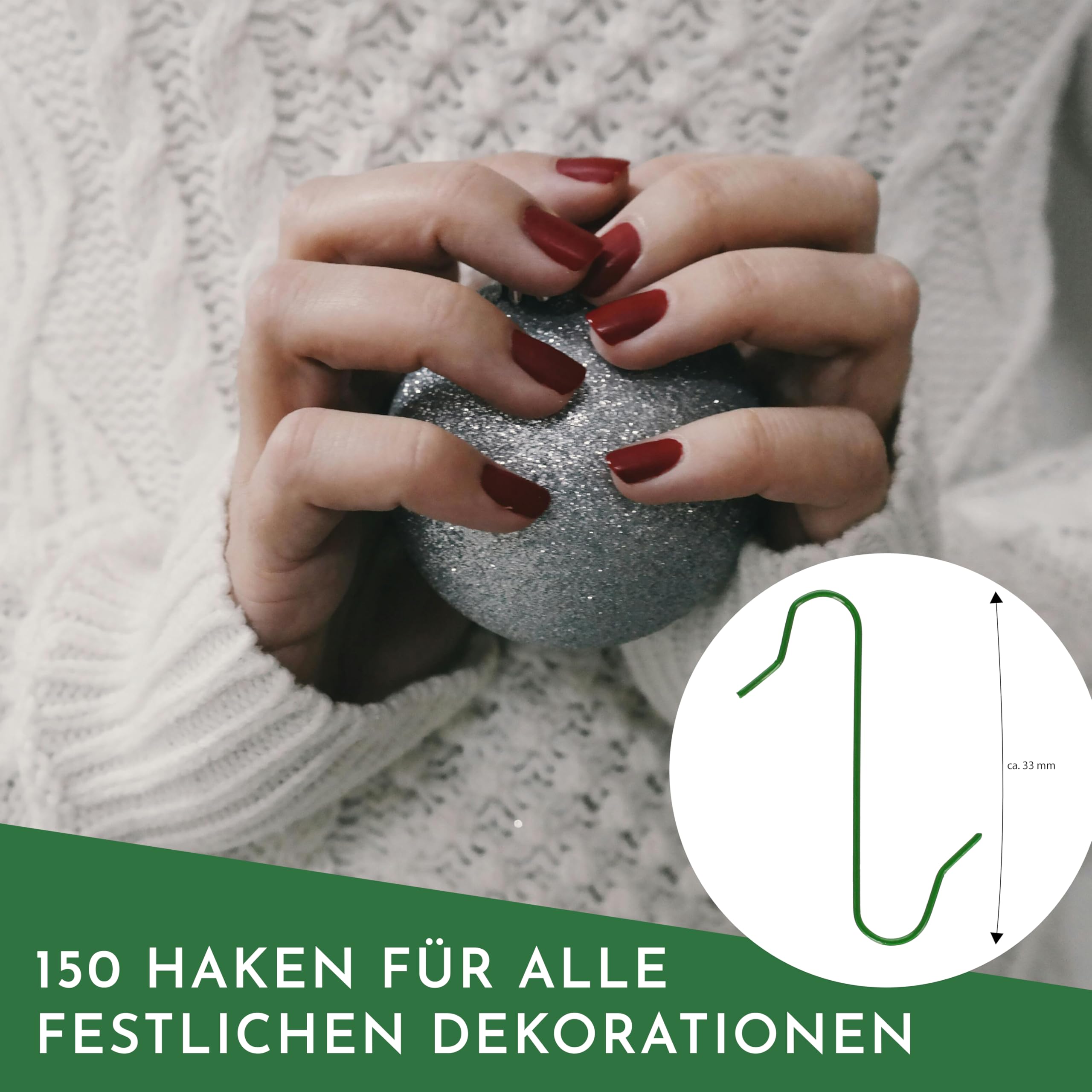 Lot De 150 Crochets Doubles Pratiques Pour Décoration Darbre De Noël Et