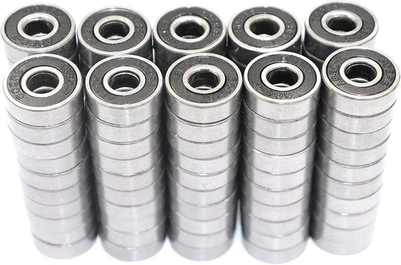 FGen 100pcs Low Noise Motor Dedicated 608RS Skateboard Bearing Fingertip Gyro Special Bearing