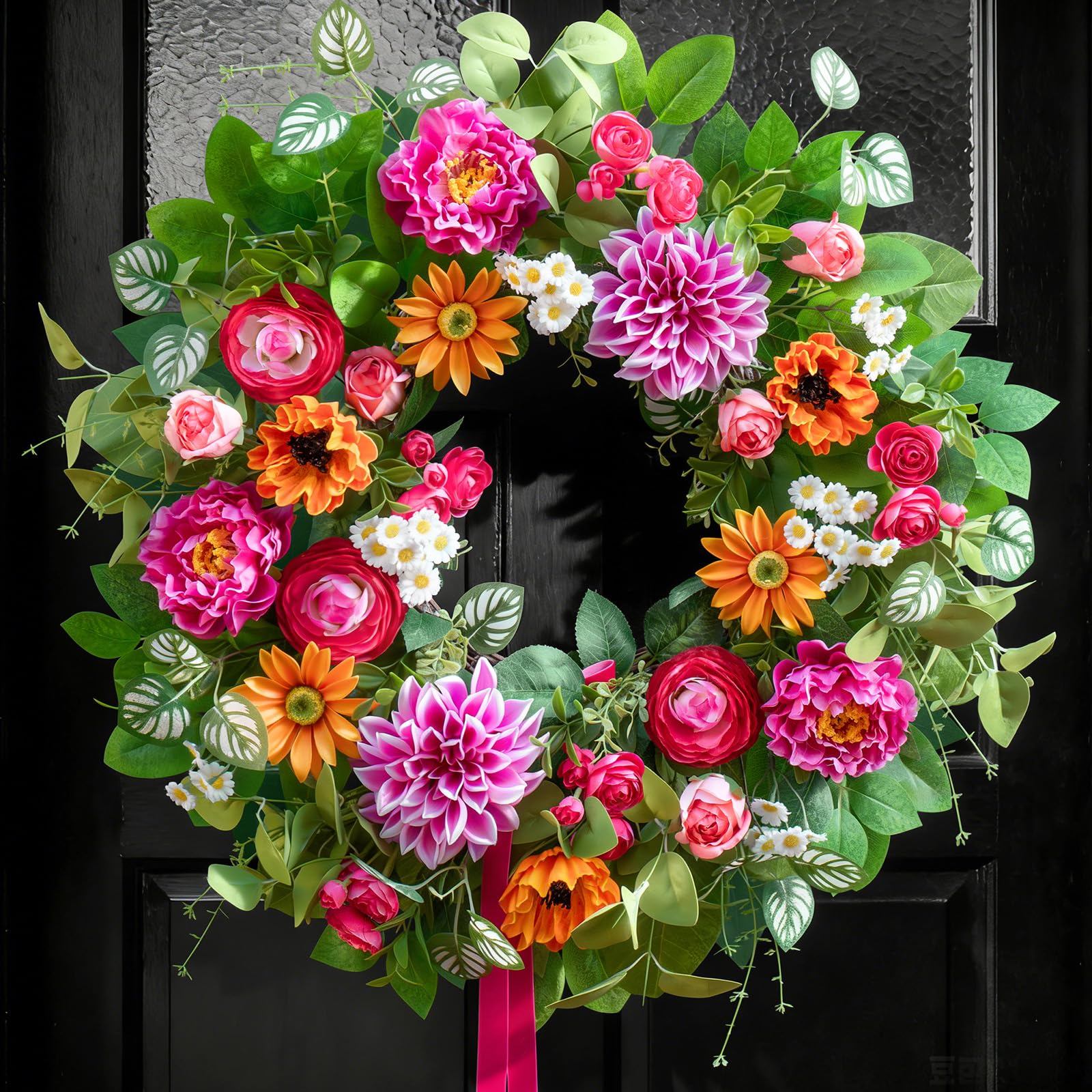 Amazon.com: Spring Summer Wreaths for Front Door 24 Inch with