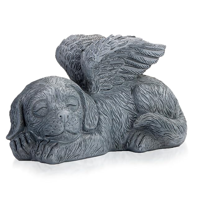 Foto 8 de 8 de DiDiBirDi Perro Ángel Mascota Monumento Piedra Conmemorativa Perro Tumba Marcador Estatua