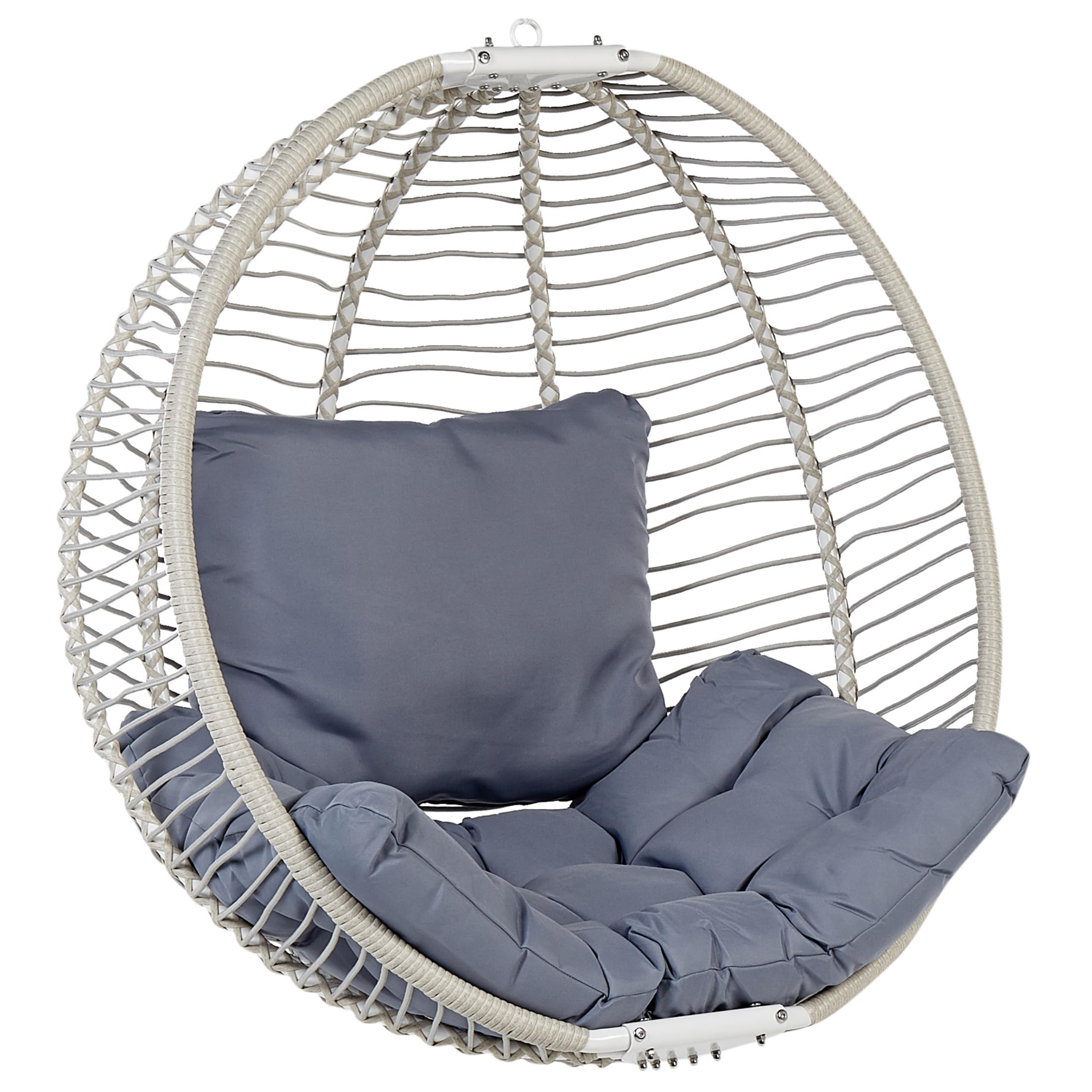 Fauteuil Suspendu avec Support Blanc Résistant aux UV pour Intérieur Extérieur Arco