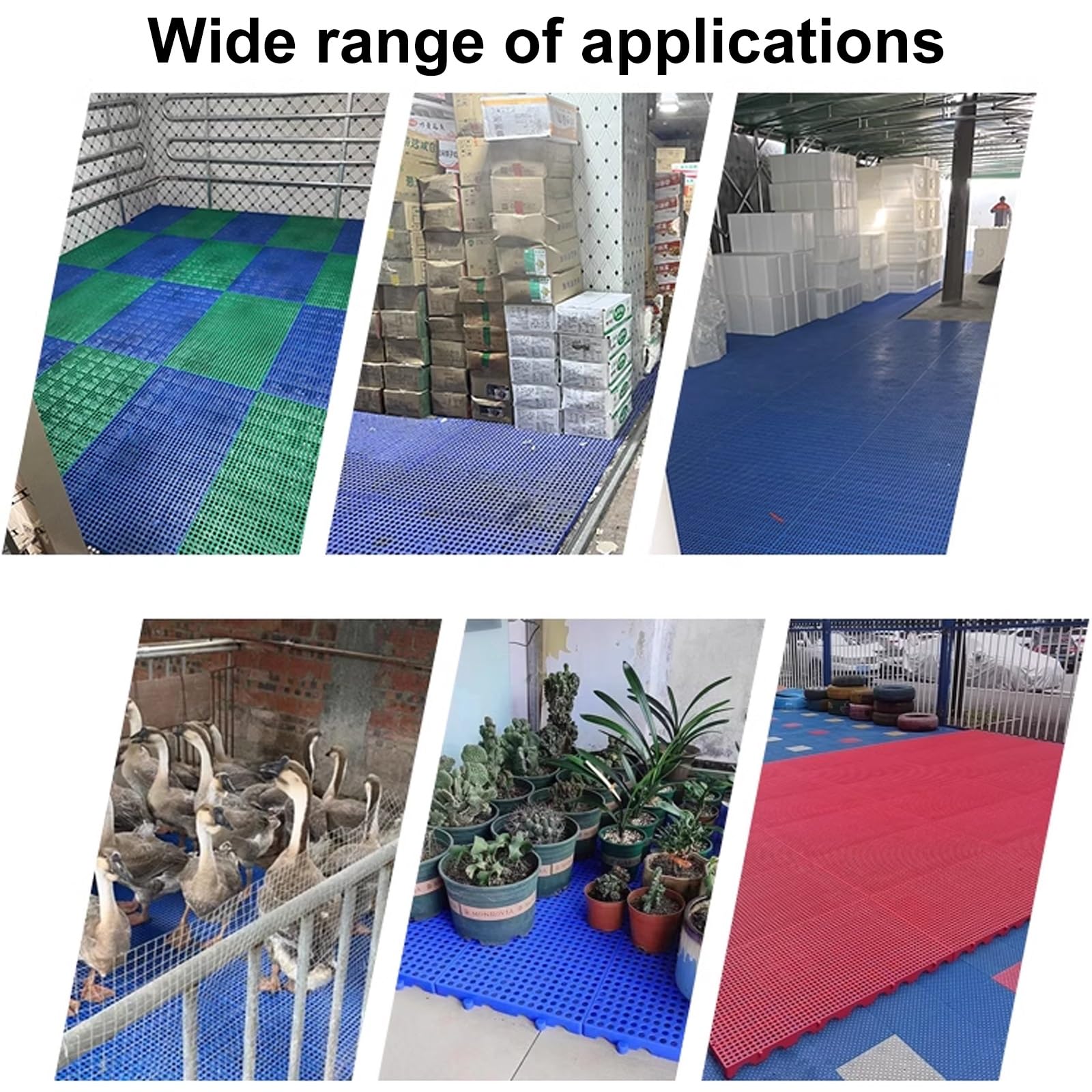 Pallet in plastica resistente, impermeabile, griglia di stoccaggio ventilata, supporta fino a 900 kg, ideale per magazzini e logistica (grigio, 100 x 60 x 10 cm)