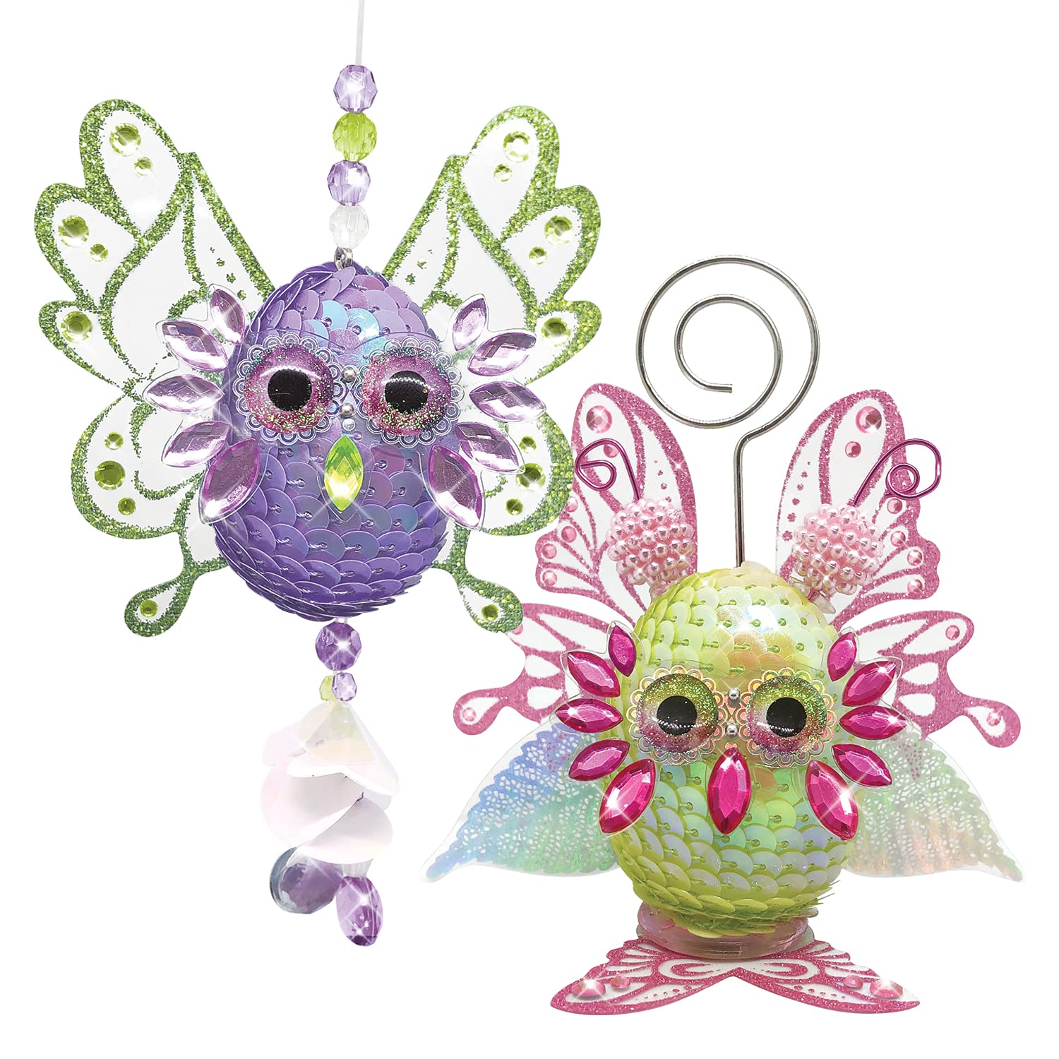 Nebulous Stars NS11124 – Kit Creativo Mobile Farfalle Con Perline E Ali Scintillanti, Decorazione Da Appendere Per Cameretta, Per Bambine Dai 7 Anni