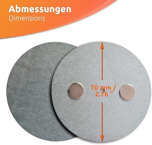 Miniatura 5 de ECENCE Herramienta de instalación de detector de humo magnético, 10 almohadillas adhesivas magnéticas con agujero y pegamento 3M para alarmas de